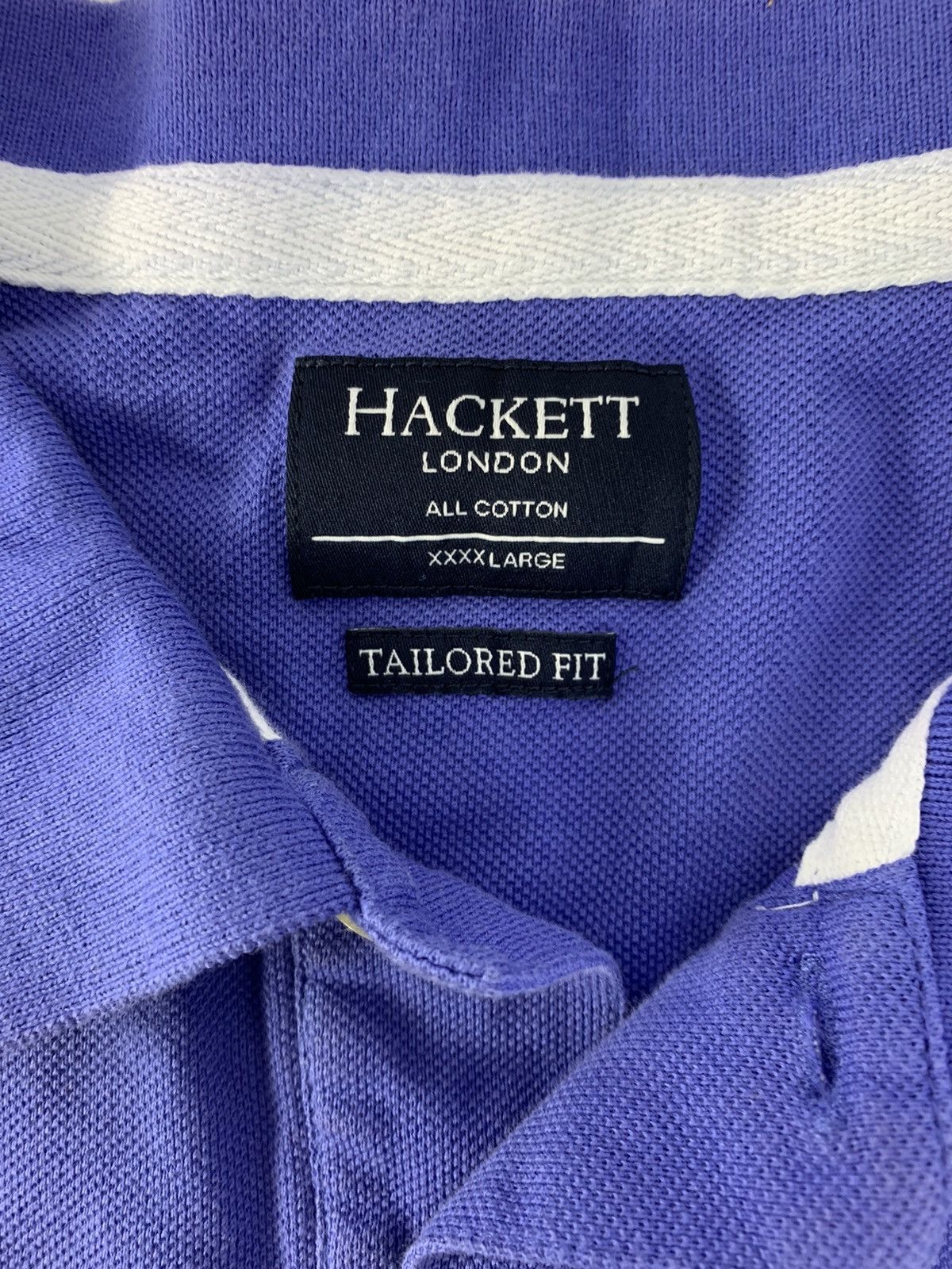 Hackett Hackett London England H.Y.C Striped Tailored Fit Polo Tee Size US XL / EU 56 / 4 - 5 Thumbnail