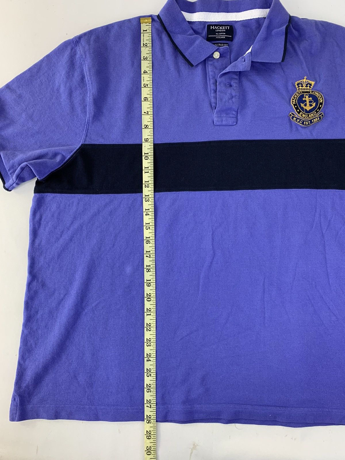 Hackett Hackett London England H.Y.C Striped Tailored Fit Polo Tee Size US XL / EU 56 / 4 - 7 Thumbnail