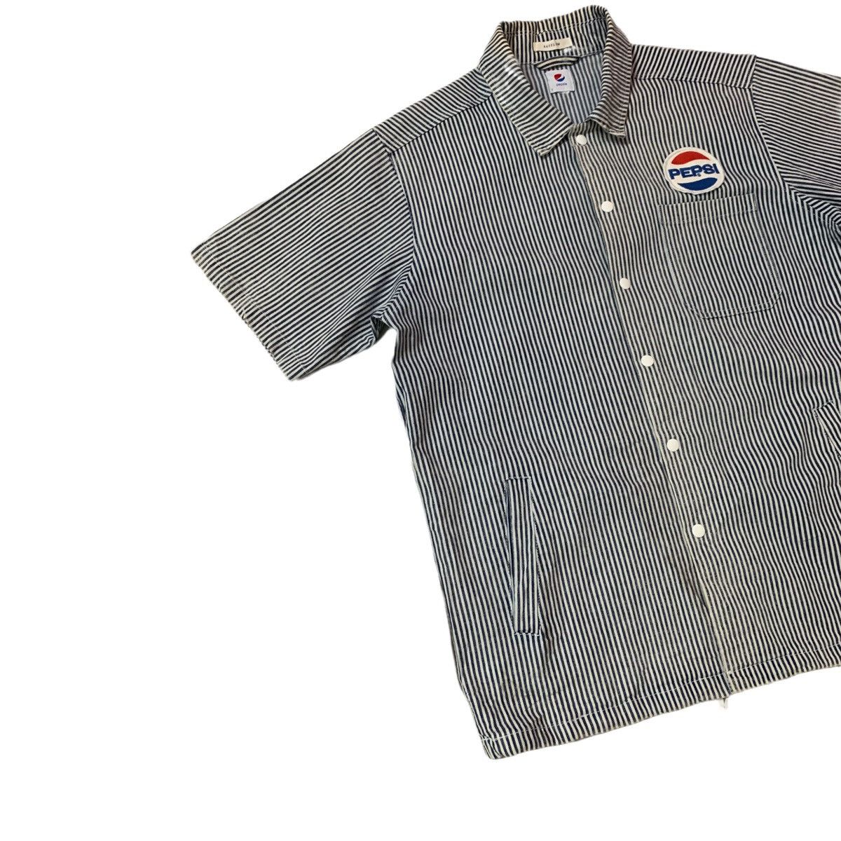 Pepsi Vintage Pepsi Cola Bayflow Striped Short Sleeve Shirt Size US M / EU 48-50 / 2 - 4 Thumbnail