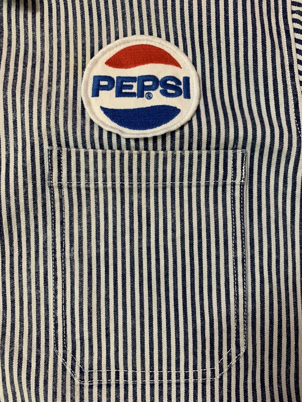 Pepsi Vintage Pepsi Cola Bayflow Striped Short Sleeve Shirt Size US M / EU 48-50 / 2 - 9 Thumbnail