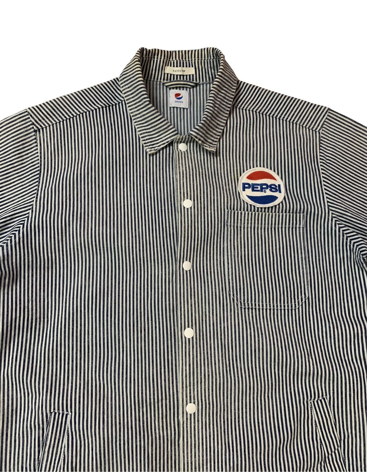 Pepsi Vintage Pepsi Cola Bayflow Striped Short Sleeve Shirt Size US M / EU 48-50 / 2 - 3 Thumbnail