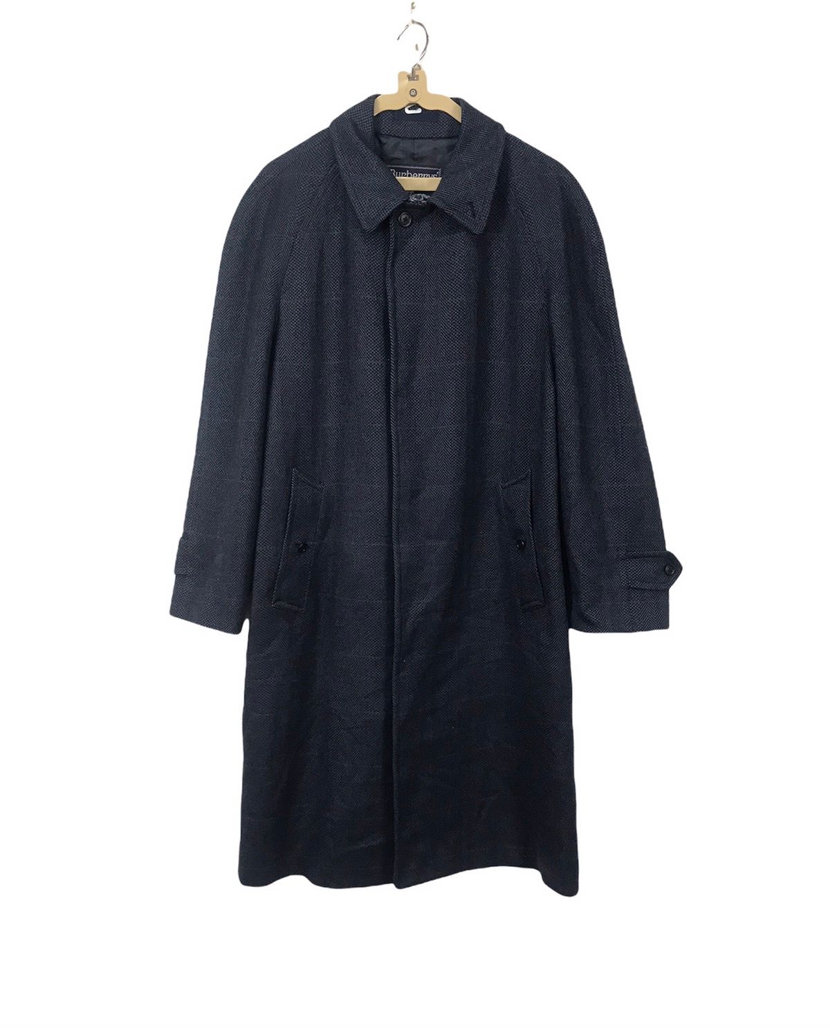 Pre-owned Burberry Wool Long Coat In Multicolor