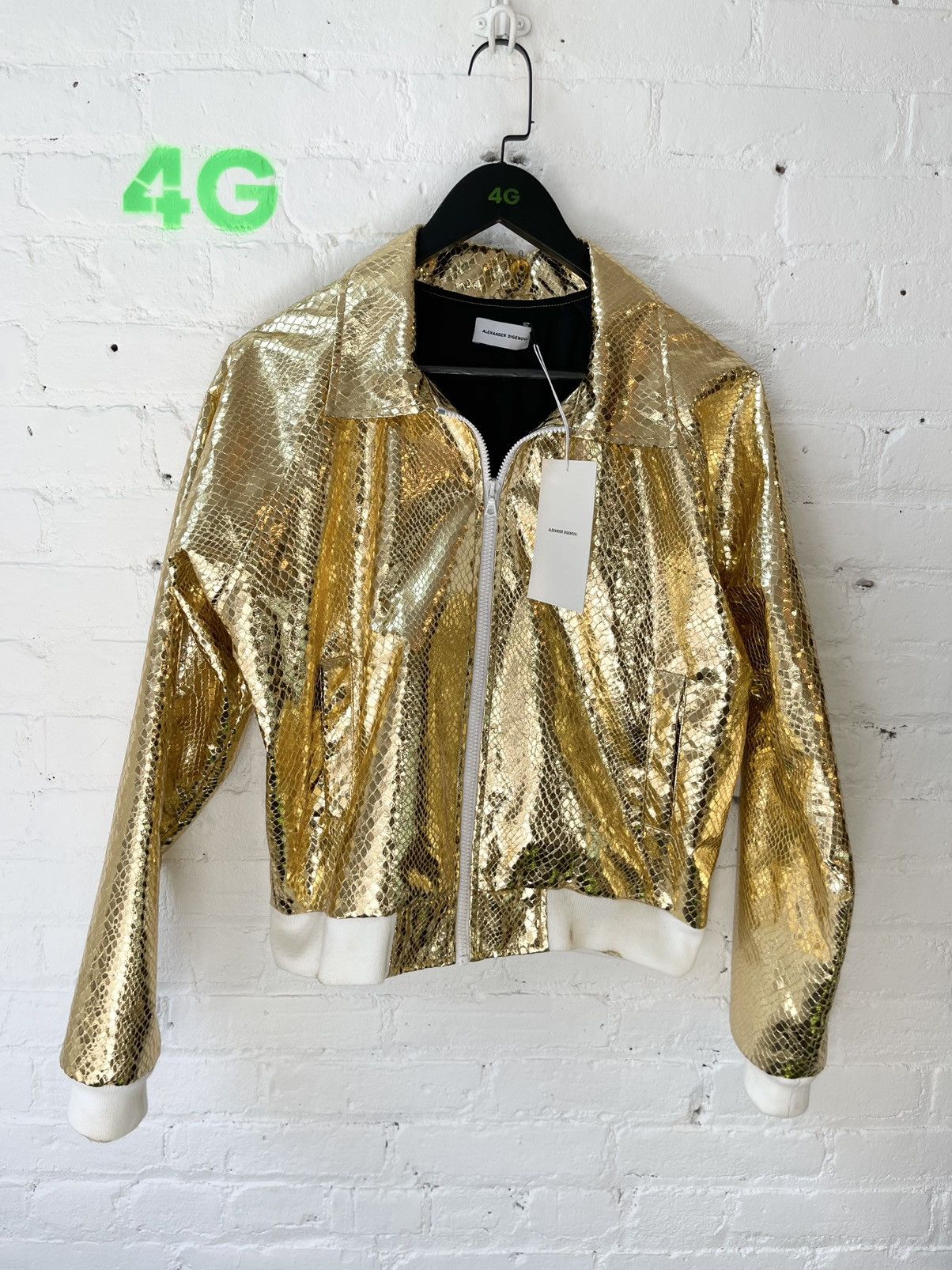ALEXANDER DIGENOVA AD X 4GSELLER NYC 1/1 GOLD PYTHON BOMBER JACKET ...