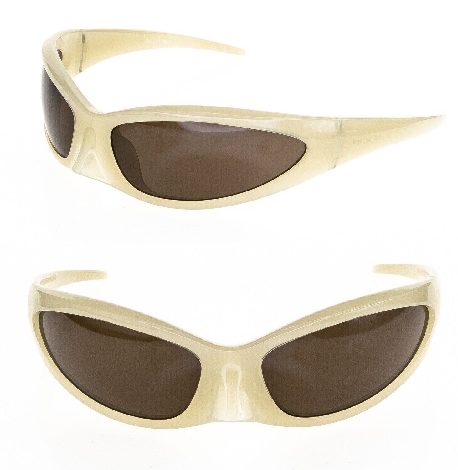 Balenciaga BALENCIAGA SKIN 0251 Wrap Cat Mask Light Yellow BB0251S Size ONE SIZE - 1 Thumbnail
