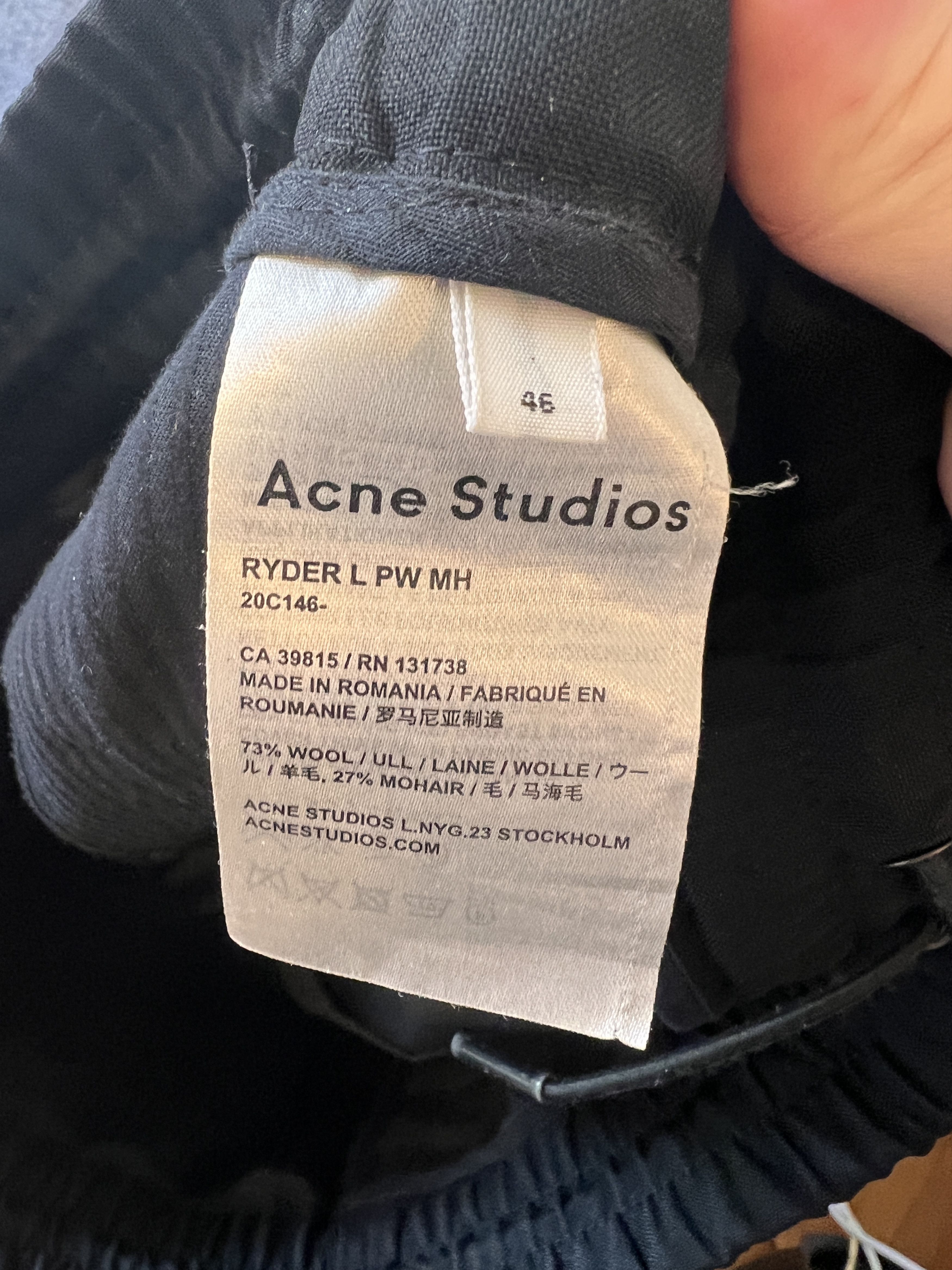 Acne Studios “Ryder” Casual - Elegant Trousers Size US 30 / EU 46 - 9 Thumbnail
