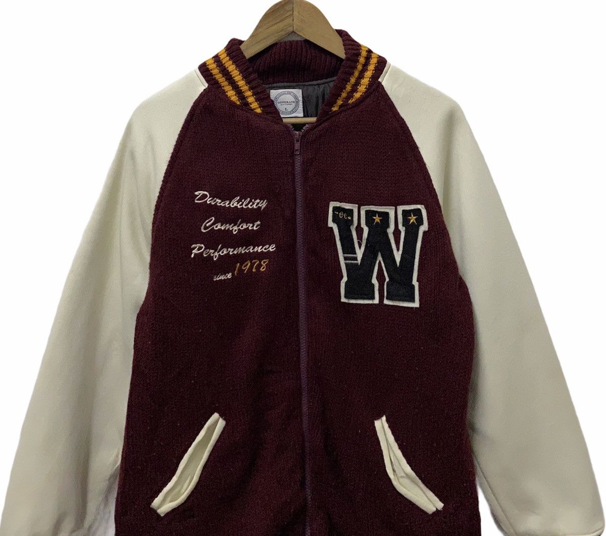Vintage 🇯🇵Generate Knitted Varsity Jacket With Patch Logo Size US M / EU 48-50 / 2 - 3 Thumbnail