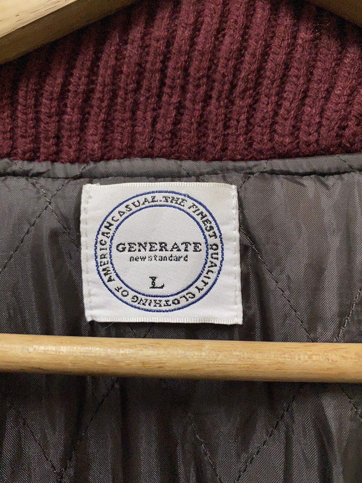 Vintage 🇯🇵Generate Knitted Varsity Jacket With Patch Logo Size US M / EU 48-50 / 2 - 7 Thumbnail