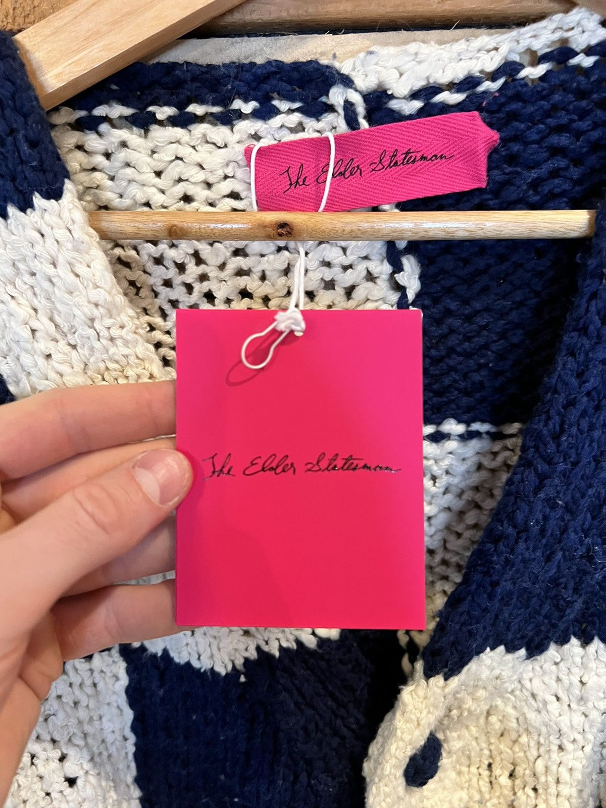 The Elder Statesman Hand Knit Squares Cardigan Size US S / EU 44-46 / 1 - 4 Thumbnail
