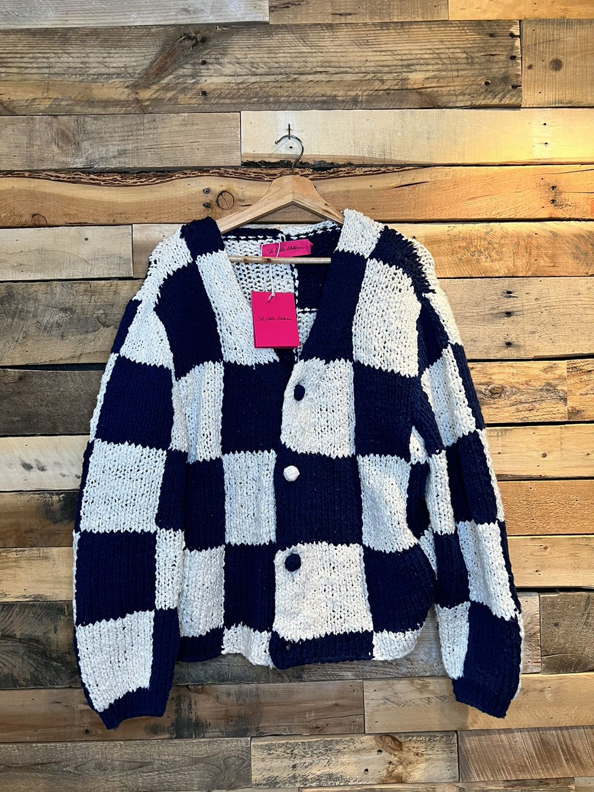 The Elder Statesman Hand Knit Squares Cardigan Size US S / EU 44-46 / 1 - 1 Thumbnail