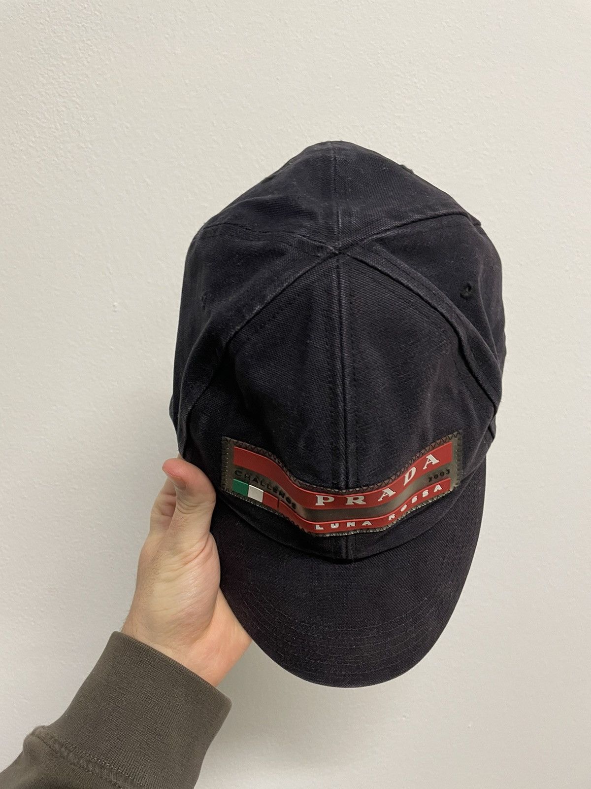 Prada 2003 Luna Rossa challenge sailing red tab line logo hat Size ONE SIZE - 3 Thumbnail