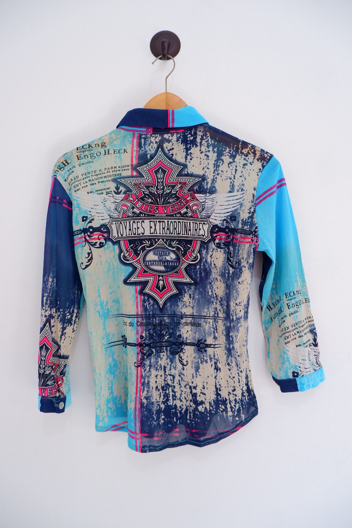 image of Art x Seditionaries Vintage Unknown Brand Printed Mesh Shirt in Mix, Men's (Size Medium)