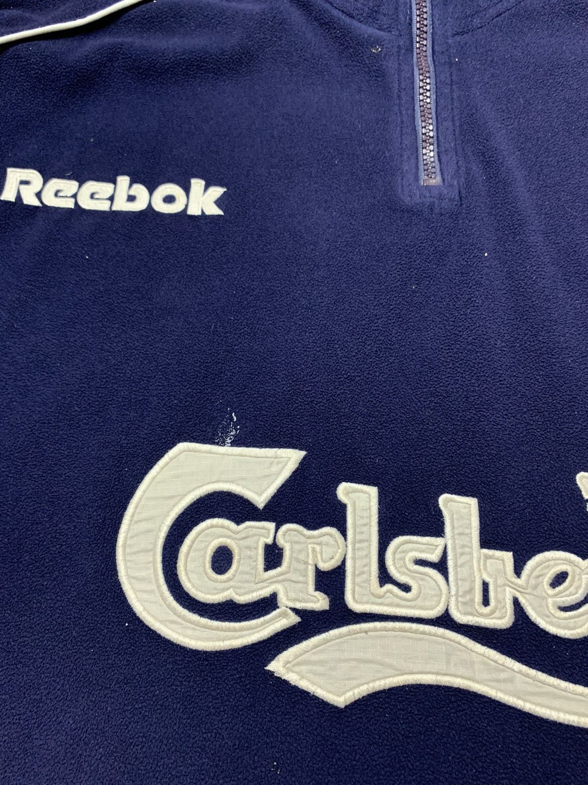 Reebok × Vintage Vintage Liverpool fleece hoodie jacket Reebok big logo rare Size US L / EU 52-54 / 3 - 6 Thumbnail