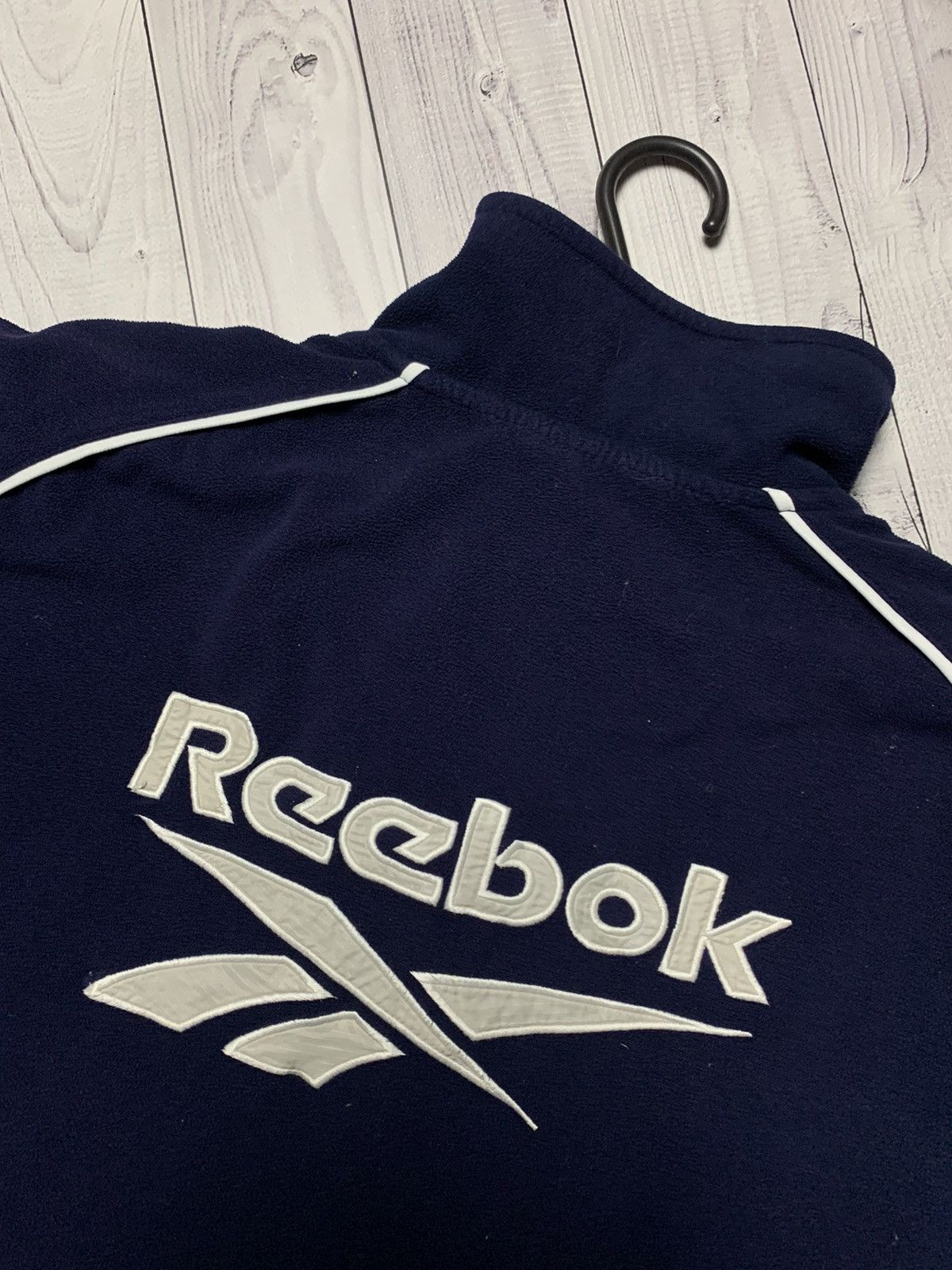 Reebok × Vintage Vintage Liverpool fleece hoodie jacket Reebok big logo rare Size US L / EU 52-54 / 3 - 11 Thumbnail