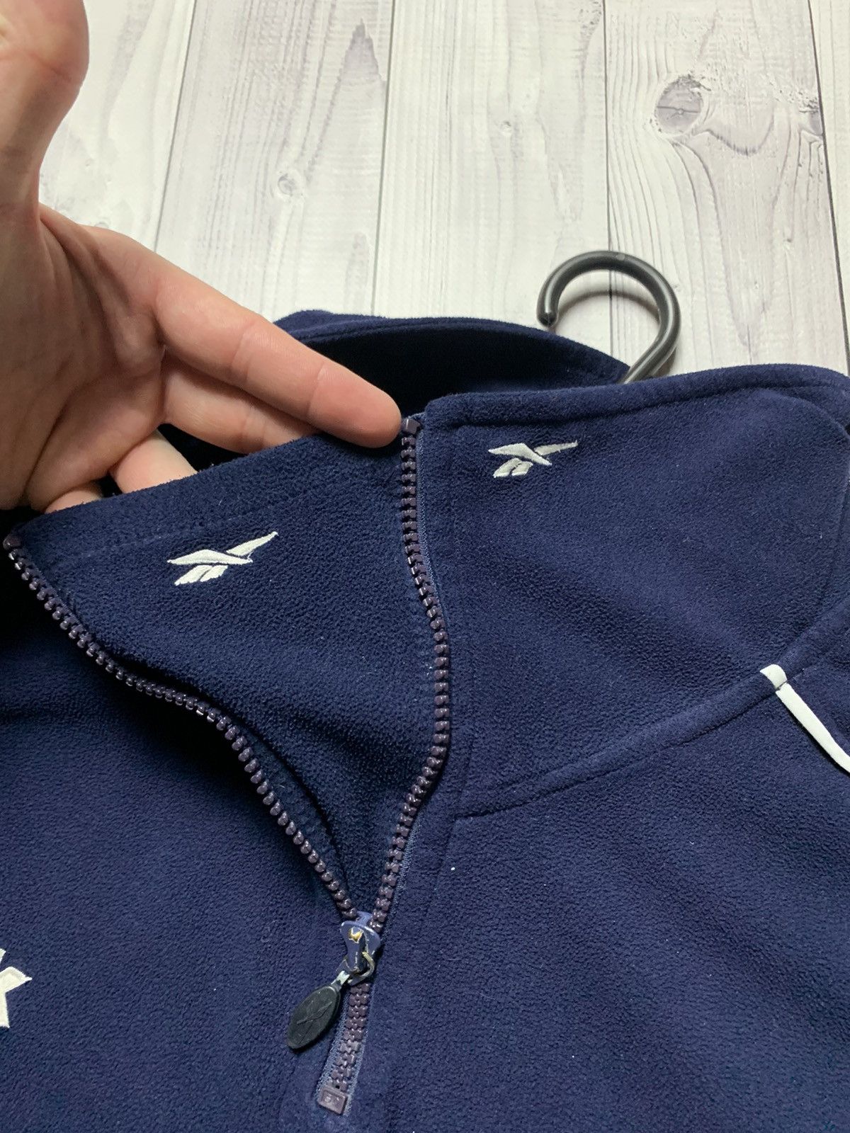 Reebok × Vintage Vintage Liverpool fleece hoodie jacket Reebok big logo rare Size US L / EU 52-54 / 3 - 8 Thumbnail