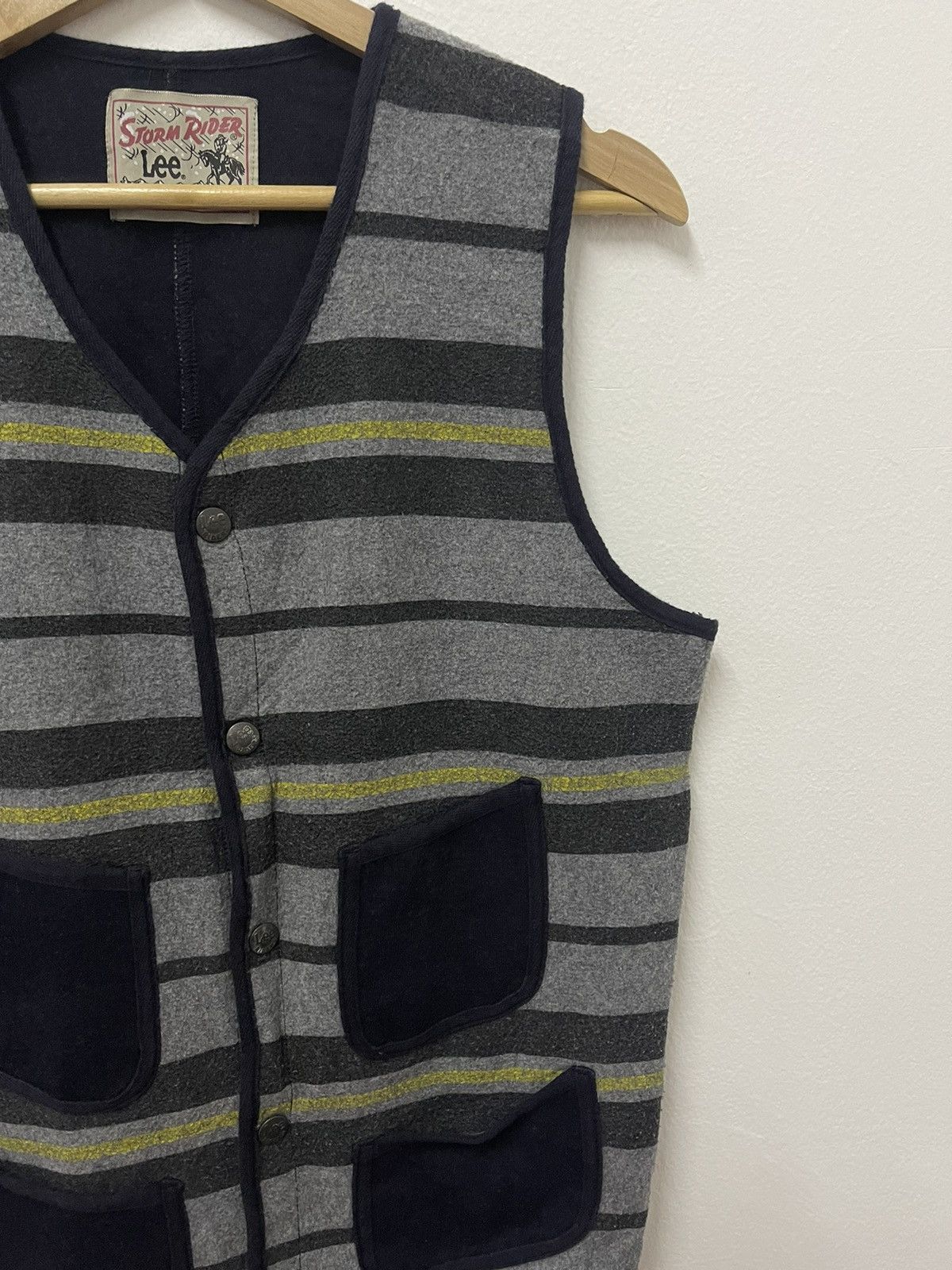 Lee × Vintage Vintage Lee Storm Rider Striped Button Up Vest Size US S / EU 44-46 / 1 - 3 Thumbnail
