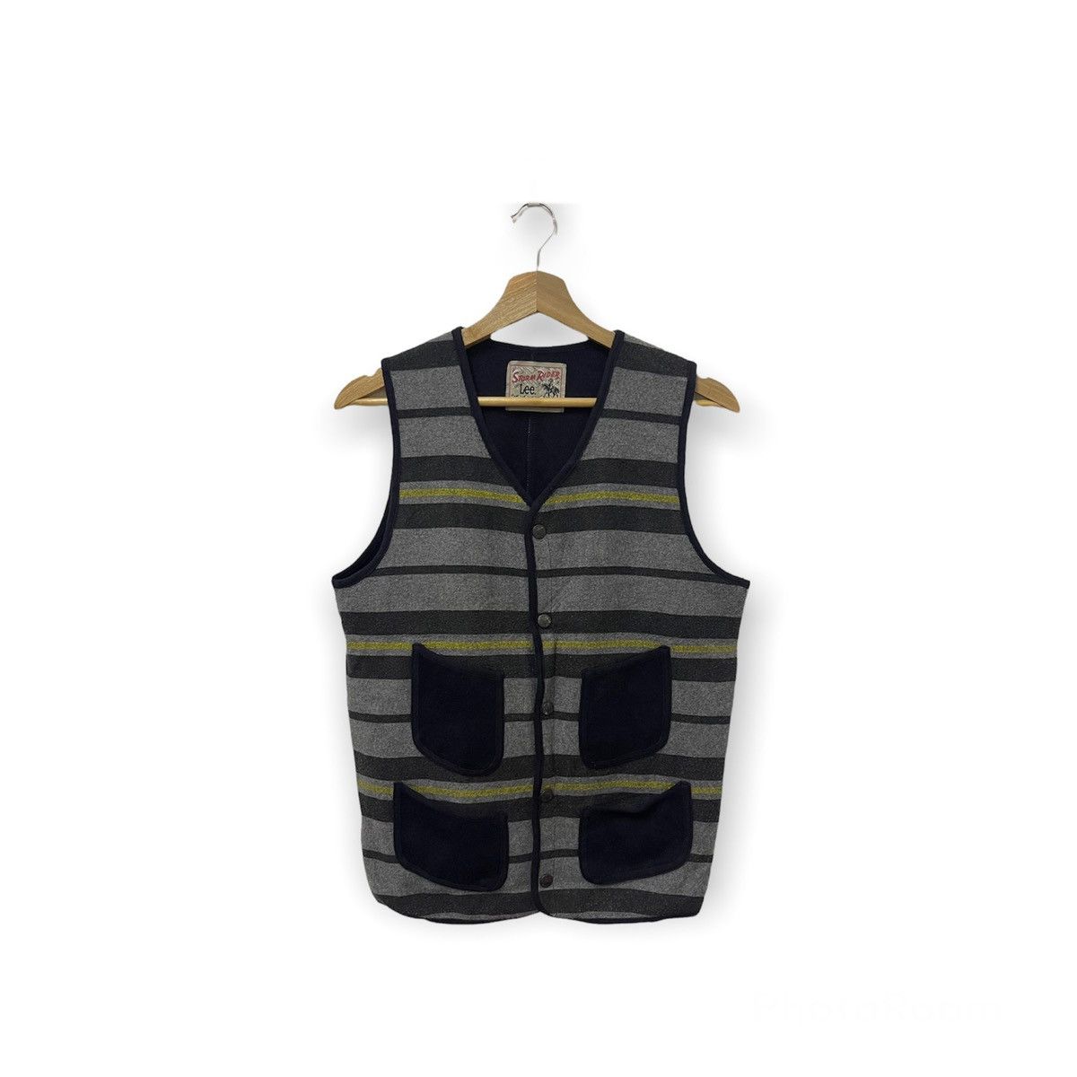 Lee × Vintage Vintage Lee Storm Rider Striped Button Up Vest Size US S / EU 44-46 / 1 - 1 Thumbnail