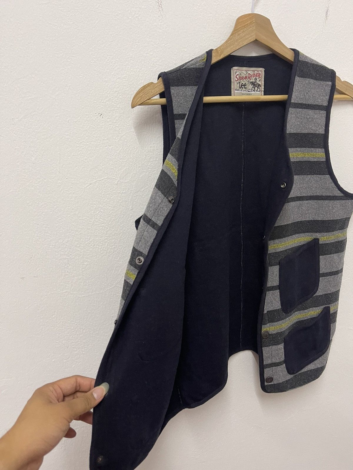 Lee × Vintage Vintage Lee Storm Rider Striped Button Up Vest Size US S / EU 44-46 / 1 - 6 Thumbnail