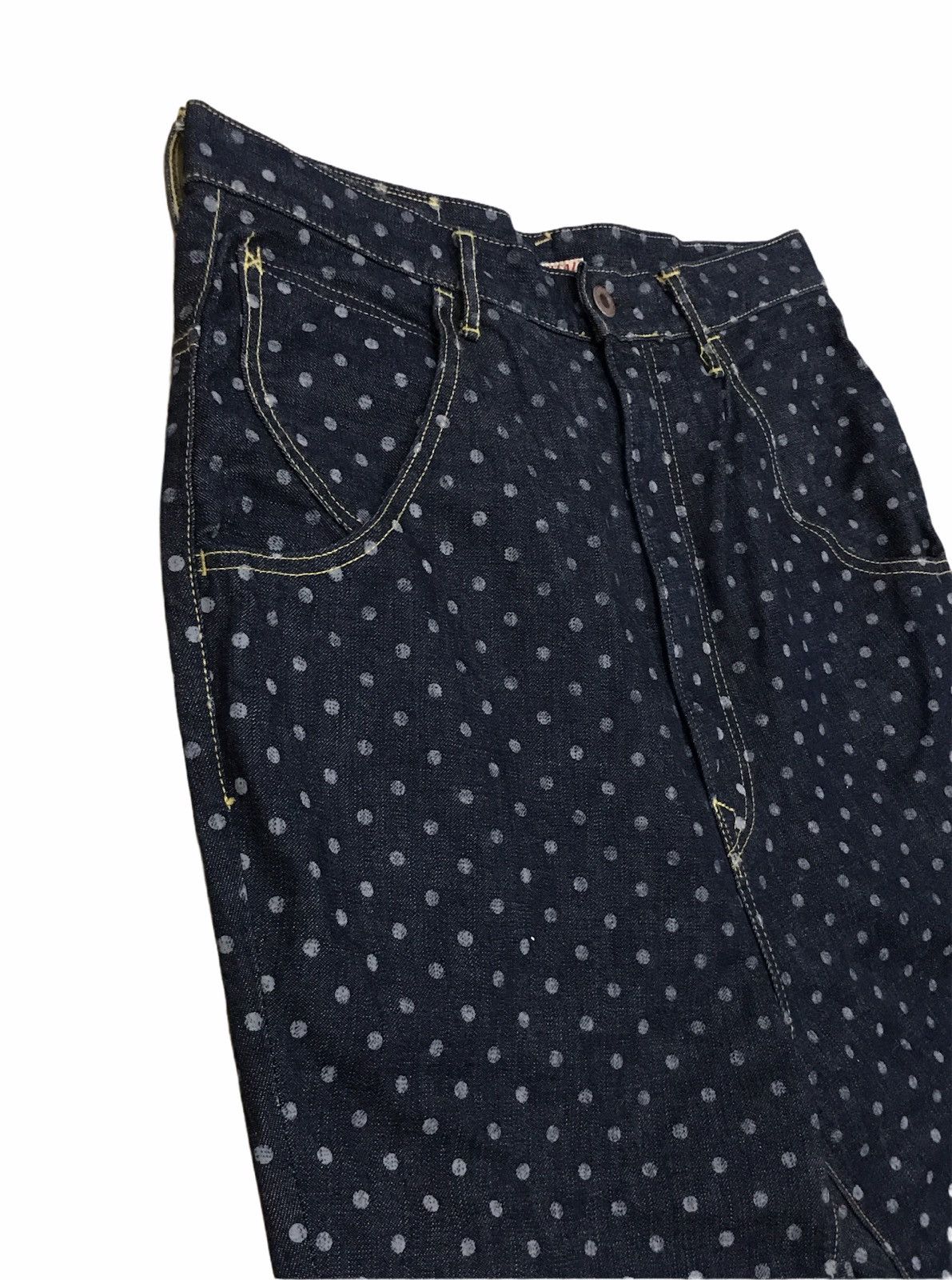 Kapital × Kapital Kountry 🔥Kapital Japan Denim Blue Polkadot Buckle Belt Size US 29 - 6 Thumbnail