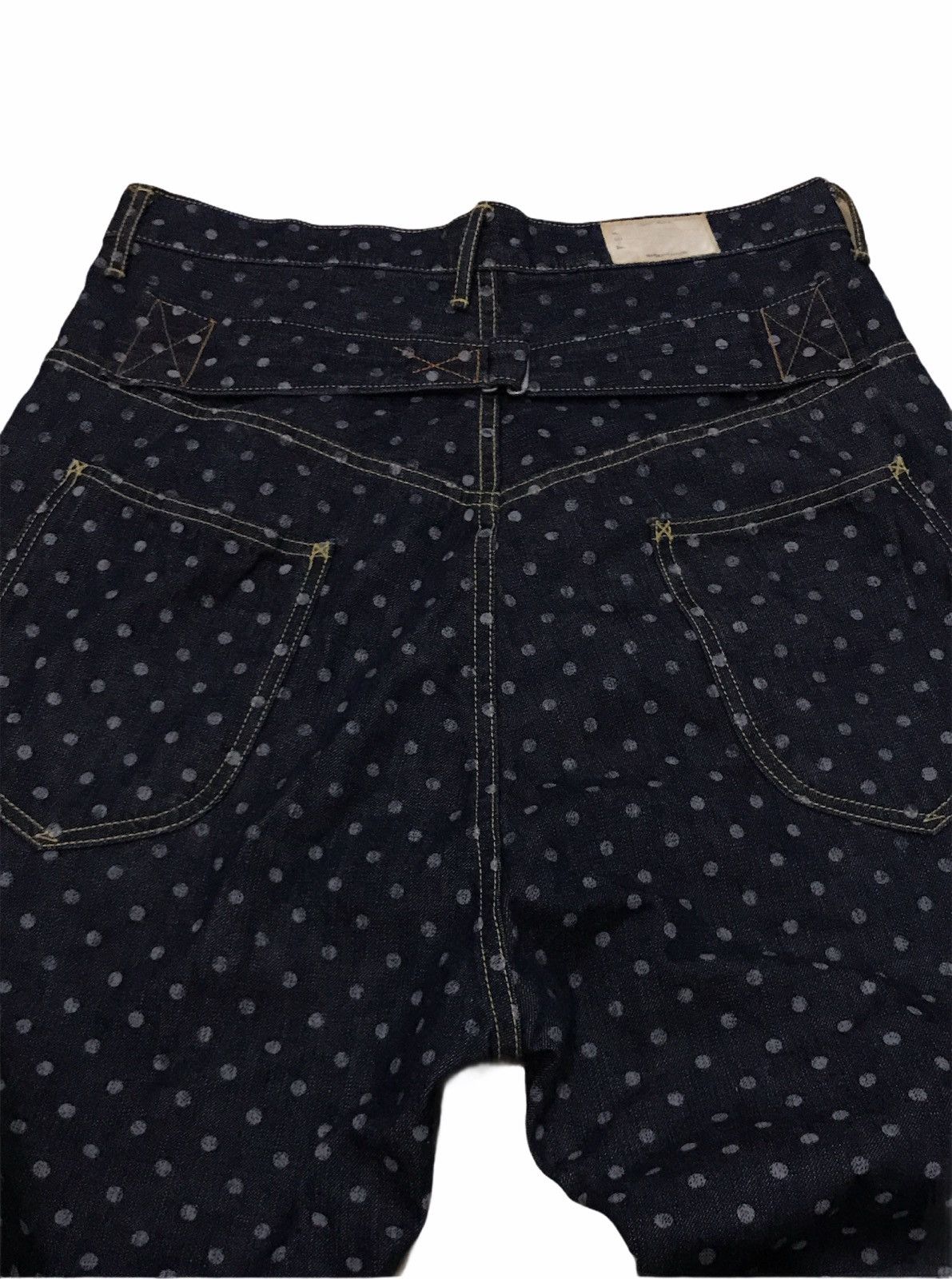 Kapital × Kapital Kountry 🔥Kapital Japan Denim Blue Polkadot Buckle Belt Size US 29 - 7 Thumbnail