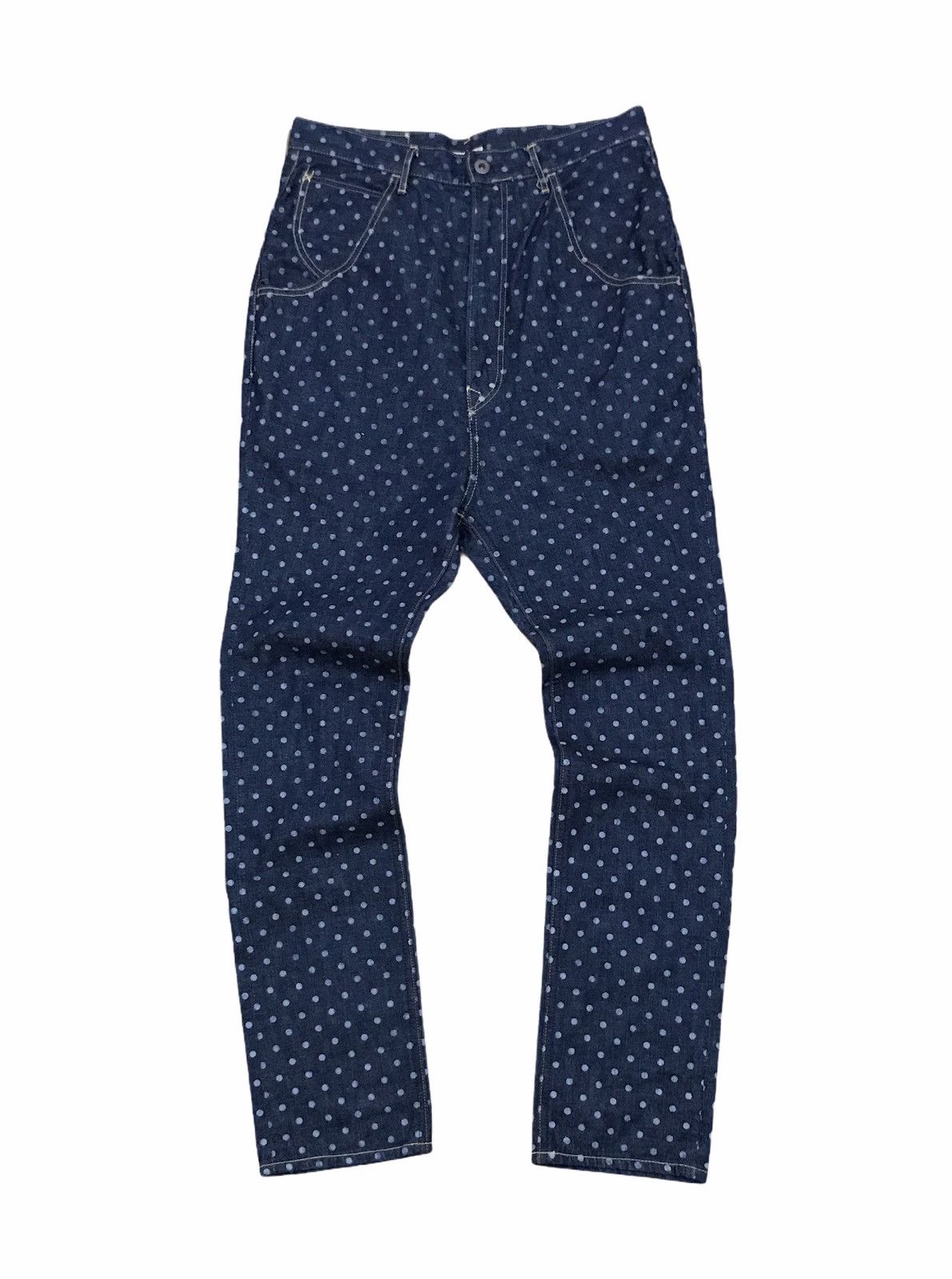 Kapital × Kapital Kountry 🔥Kapital Japan Denim Blue Polkadot Buckle Belt Size US 29 - 2 Thumbnail