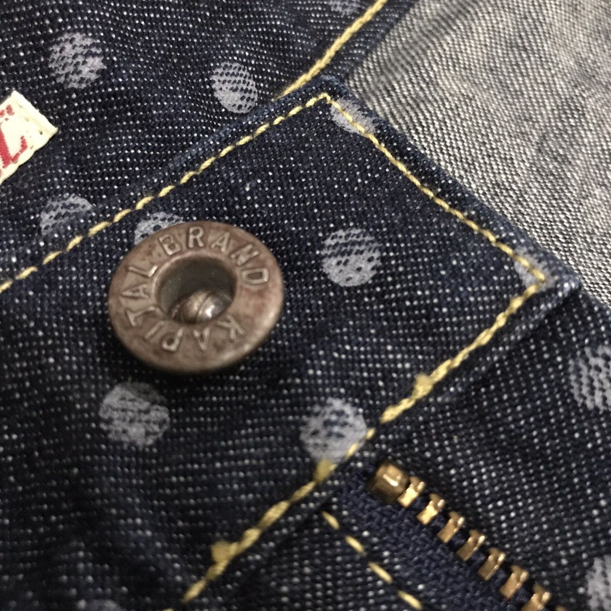 Kapital × Kapital Kountry 🔥Kapital Japan Denim Blue Polkadot Buckle Belt Size US 29 - 10 Thumbnail
