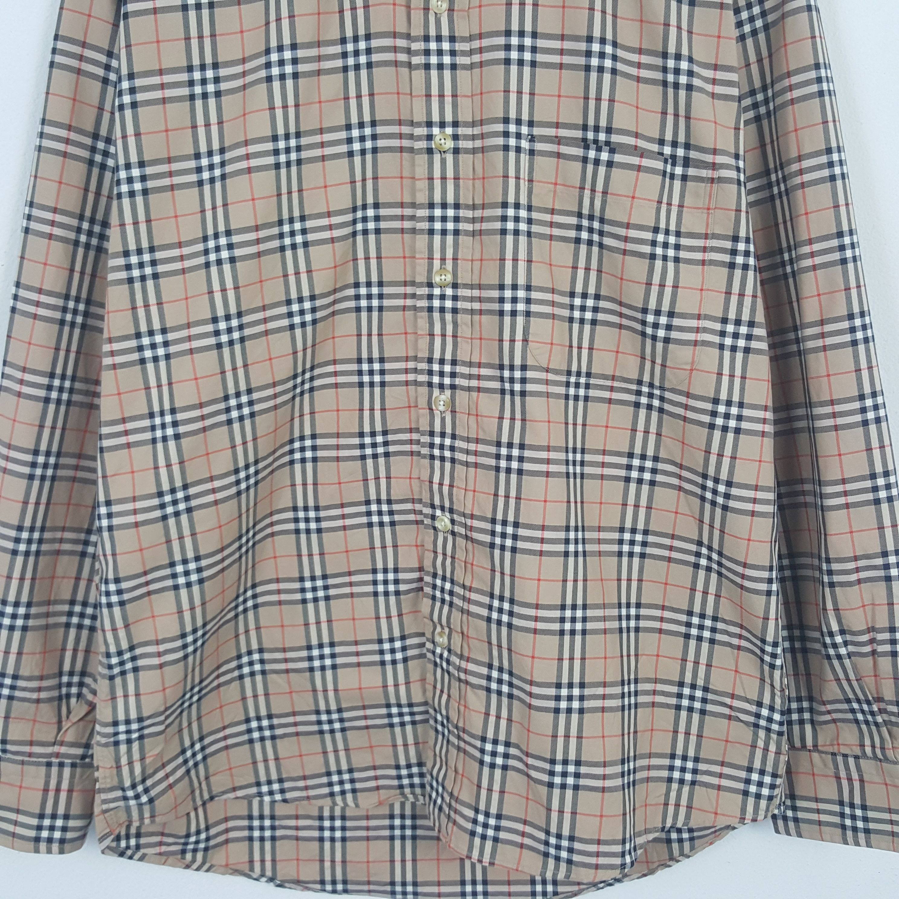 Burberry × Vintage Vintage Burberry London Nova Check Button Up Shirt Size US M / EU 48-50 / 2 - 2 Thumbnail