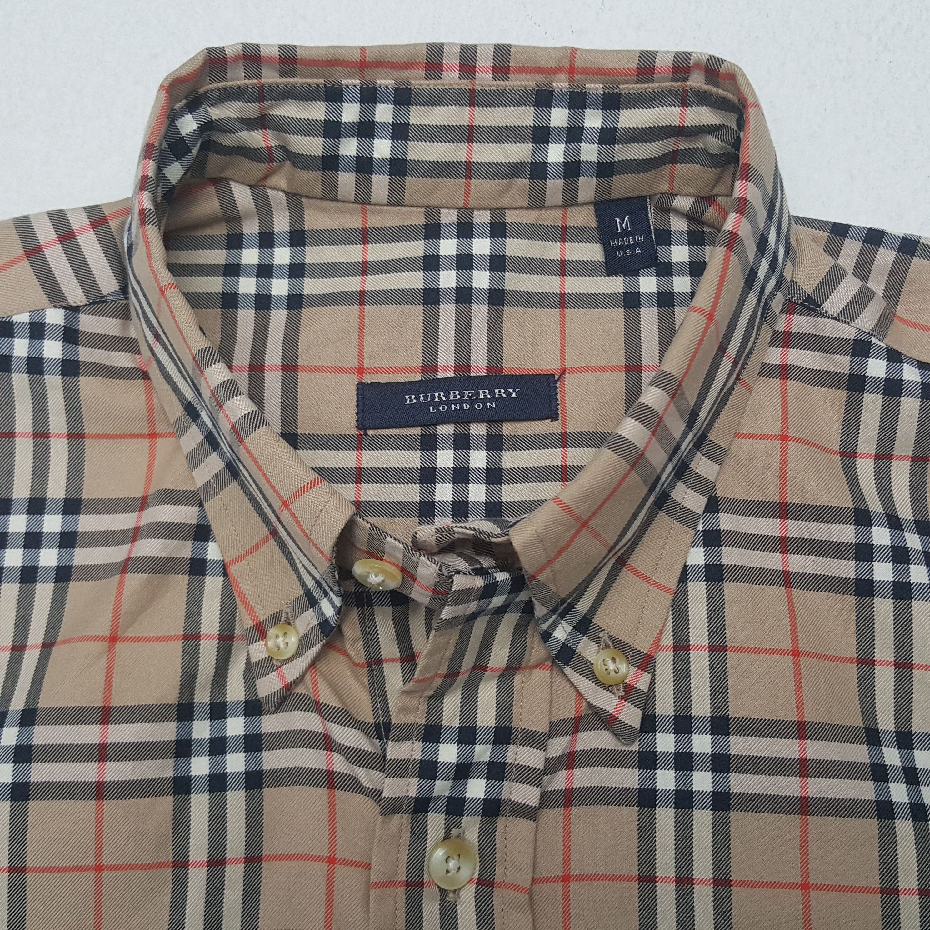 Burberry × Vintage Vintage Burberry London Nova Check Button Up Shirt Size US M / EU 48-50 / 2 - 4 Thumbnail
