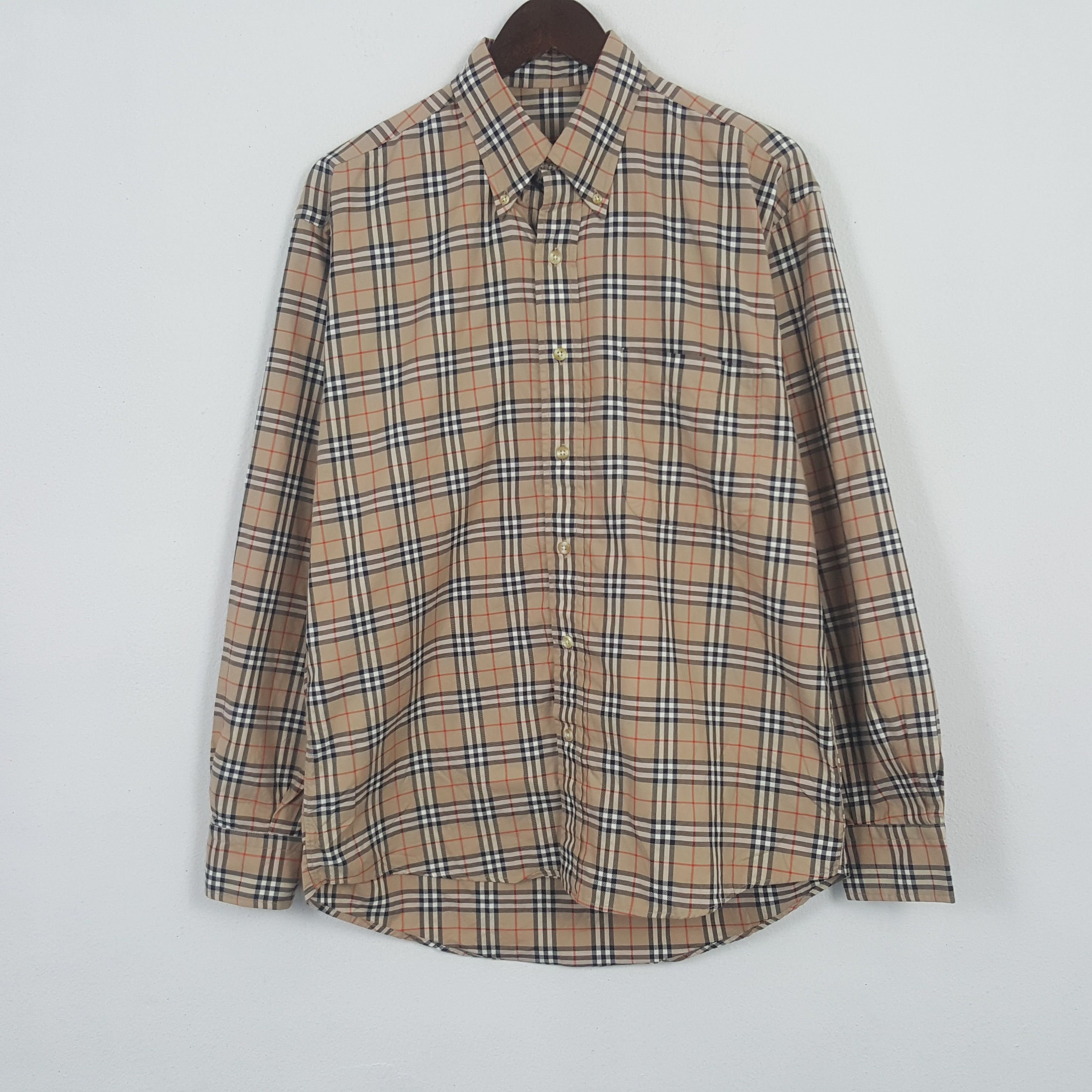 Burberry × Vintage Vintage Burberry London Nova Check Button Up Shirt Size US M / EU 48-50 / 2 - 1 Thumbnail