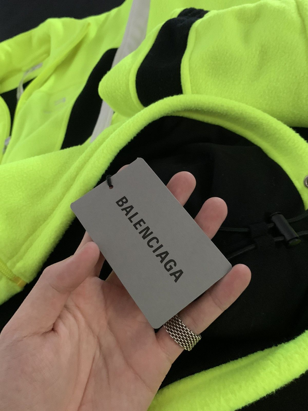 Balenciaga Balenciaga Sporty B Neon Yellow Fleece Tracksuit Jacket Size US XL / EU 56 / 4 - 5 Thumbnail