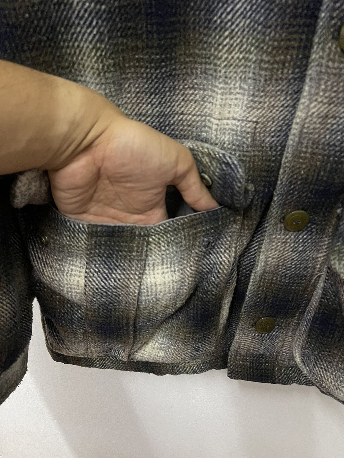 Free Country × Vintage Vintage Free County Plaid Flannel Quilted Line Jacket Size US L / EU 52-54 / 3 - 3 Thumbnail