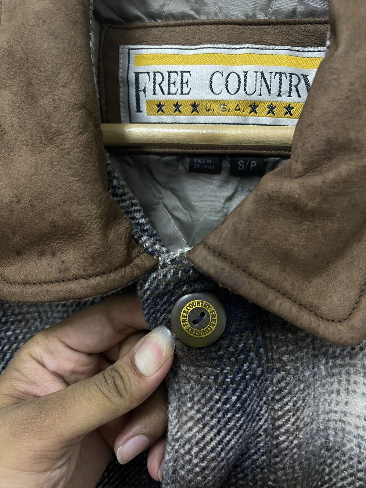 Free Country × Vintage Vintage Free County Plaid Flannel Quilted Line Jacket Size US L / EU 52-54 / 3 - 2 Thumbnail