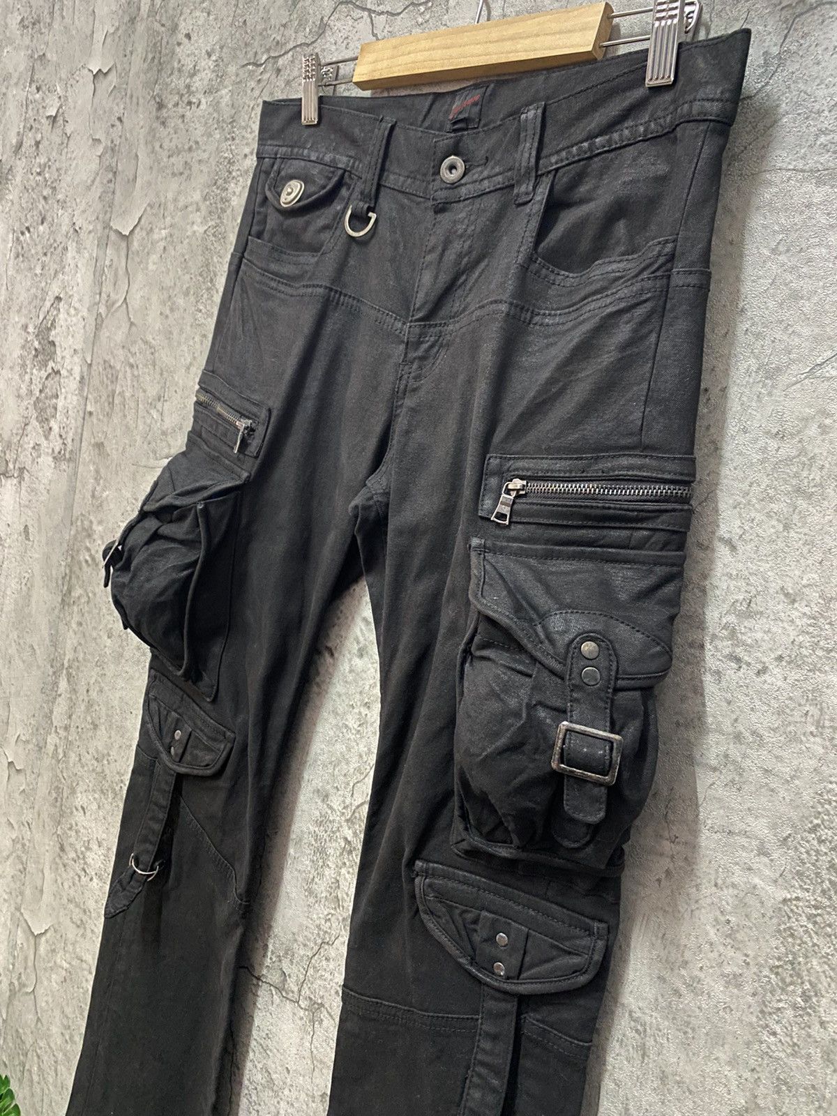JACKROSE × Japanese Brand × Other SS 09 JackRose Bondage Utility 3D Pocket Waxed Denim Cargo Size US 30 / EU 46 - 5 Thumbnail