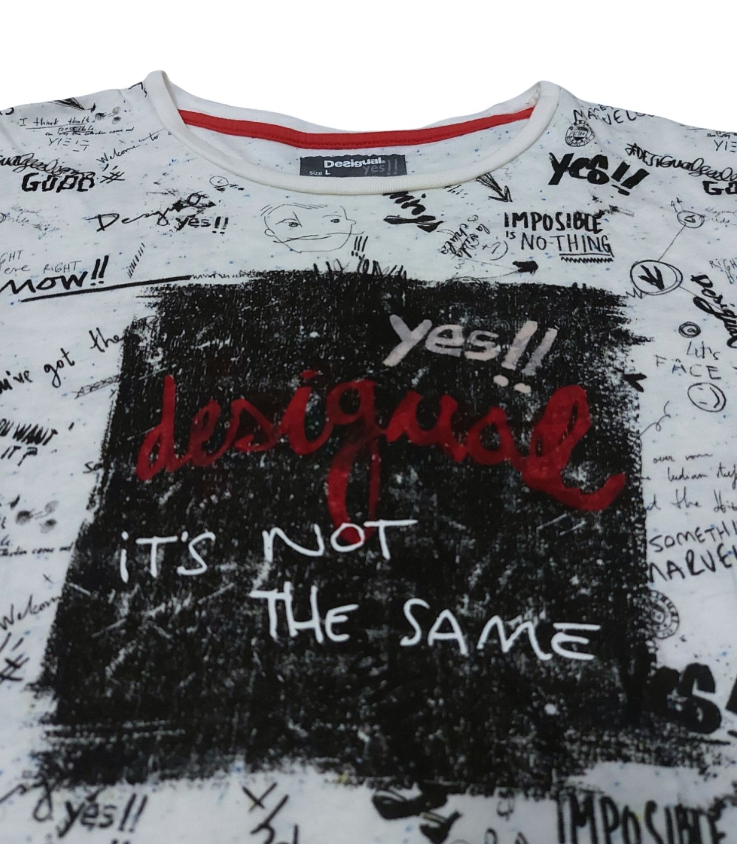 Art Comes First × Designer × Desigual RARE! DESIGUAL DESIGNER ART "DESIGUAL IT'S NOT THE SAME" Size US L / EU 52-54 / 3 - 7 Thumbnail
