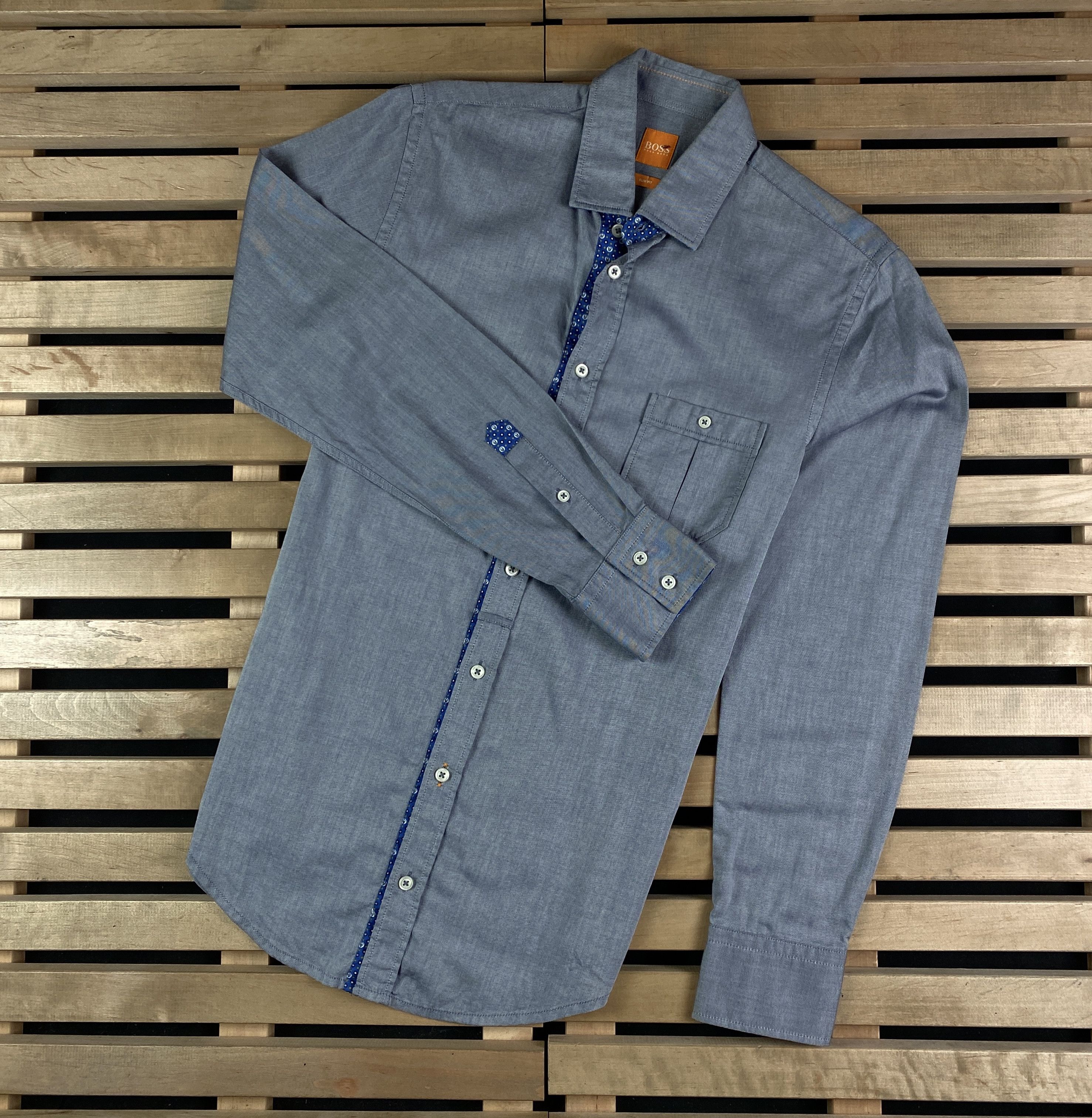 Hugo Boss Mens Shirt Long Sleeve Hugo Boss Size S Slim Fit Size US S / EU 44-46 / 1 - 1 Thumbnail