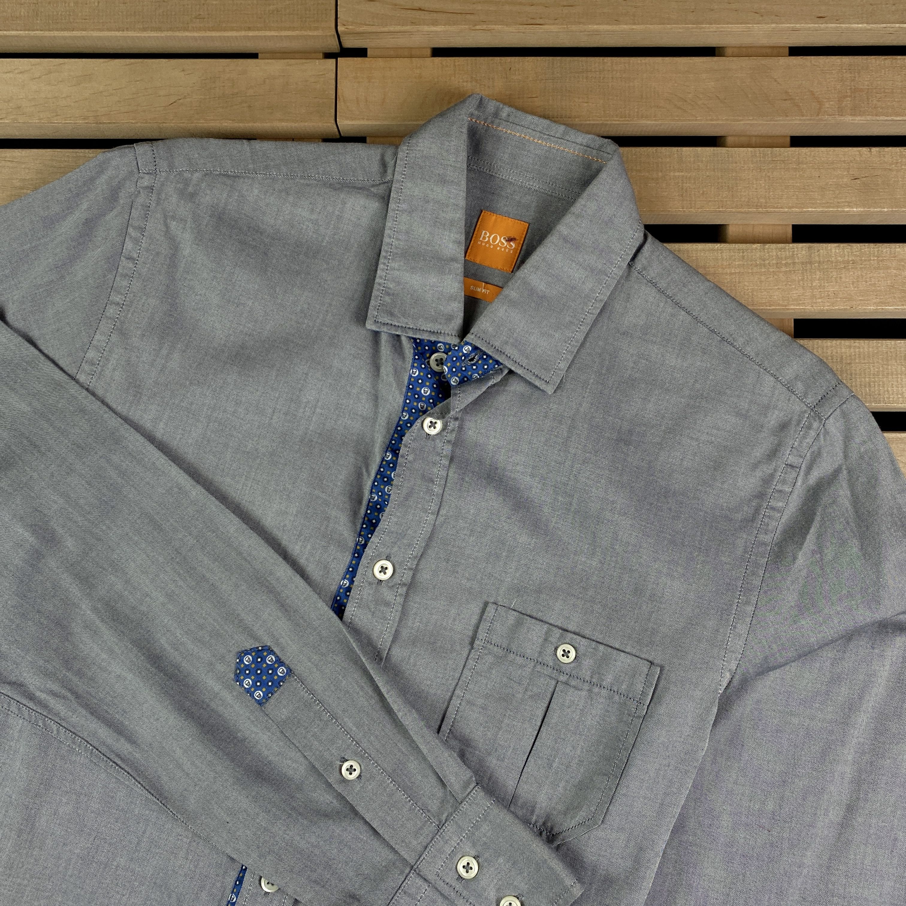 Hugo Boss Mens Shirt Long Sleeve Hugo Boss Size S Slim Fit Size US S / EU 44-46 / 1 - 2 Thumbnail