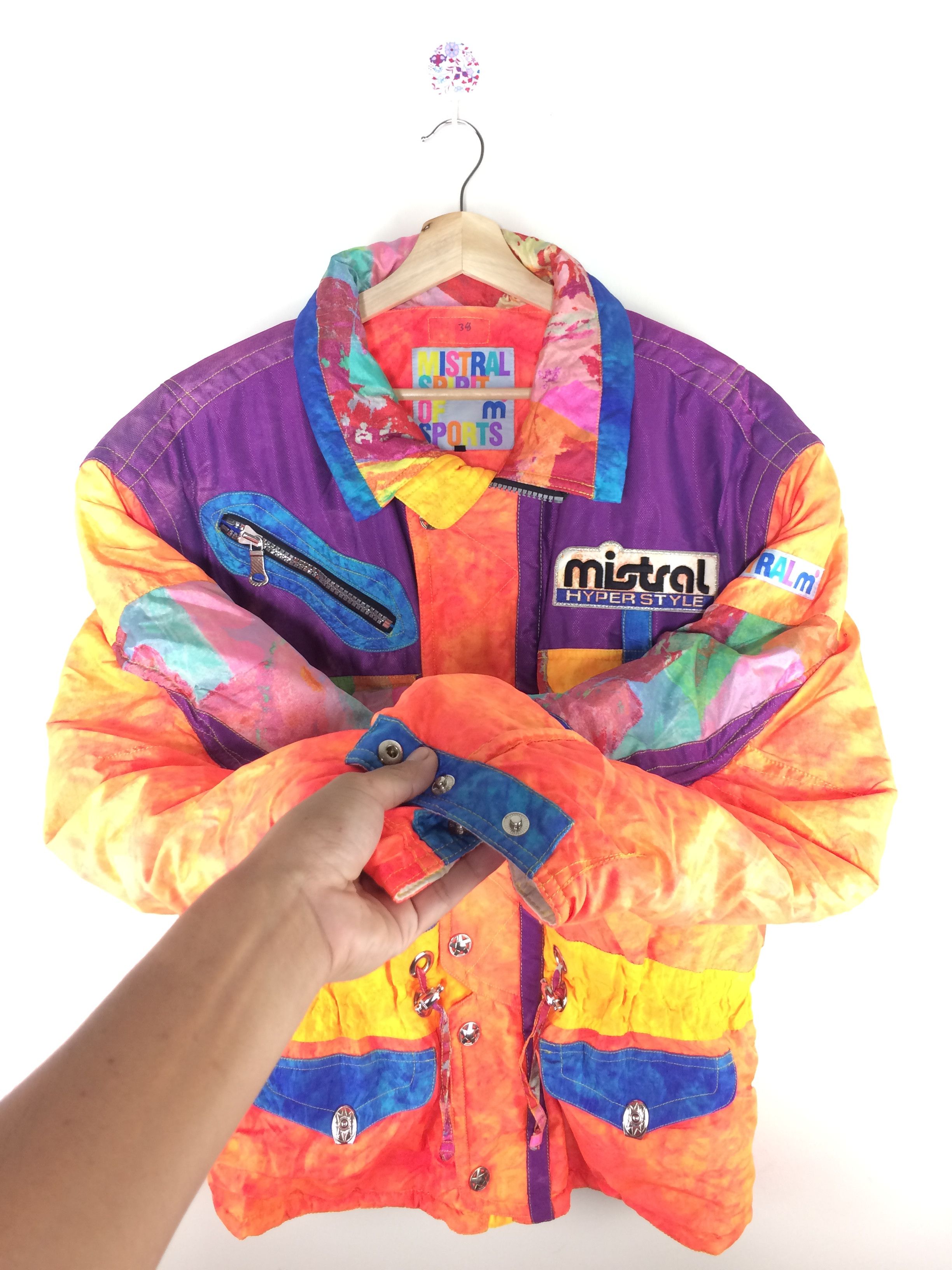 Vintage Vintage Mistral Skiwear Bombers Jacket Size US L / EU 52-54 / 3 - 7 Thumbnail