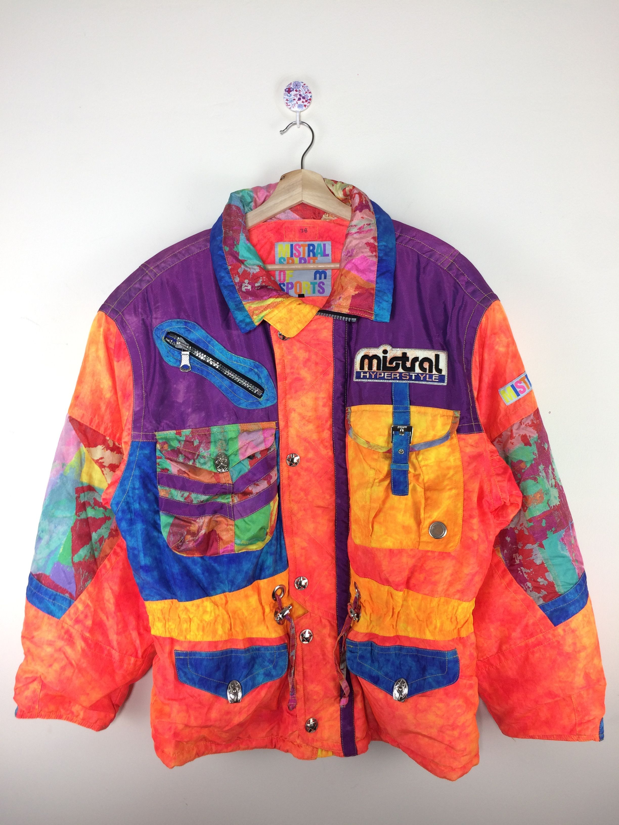 Vintage Vintage Mistral Skiwear Bombers Jacket Size US L / EU 52-54 / 3 - 8 Thumbnail