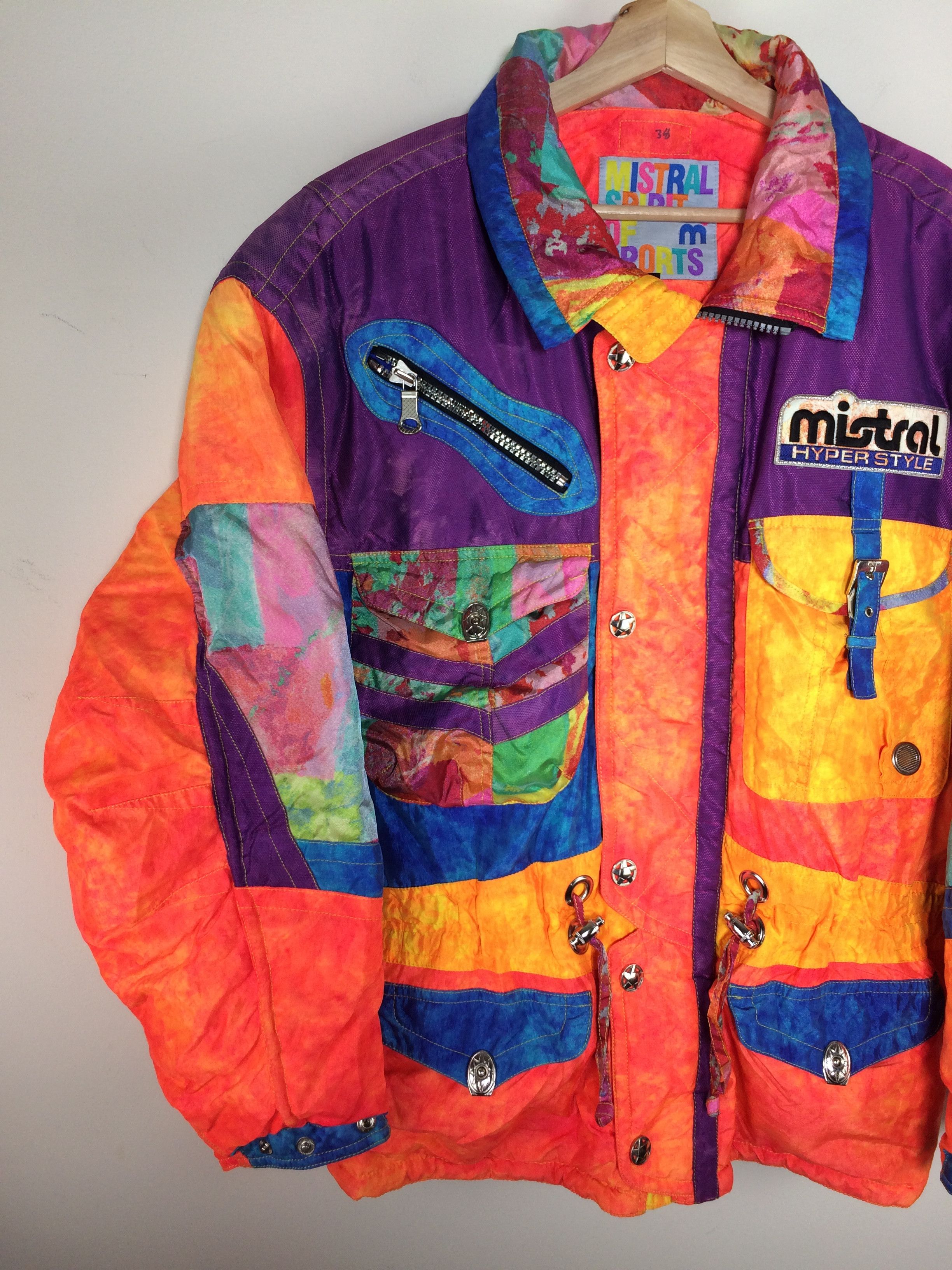 Vintage Vintage Mistral Skiwear Bombers Jacket Size US L / EU 52-54 / 3 - 6 Thumbnail