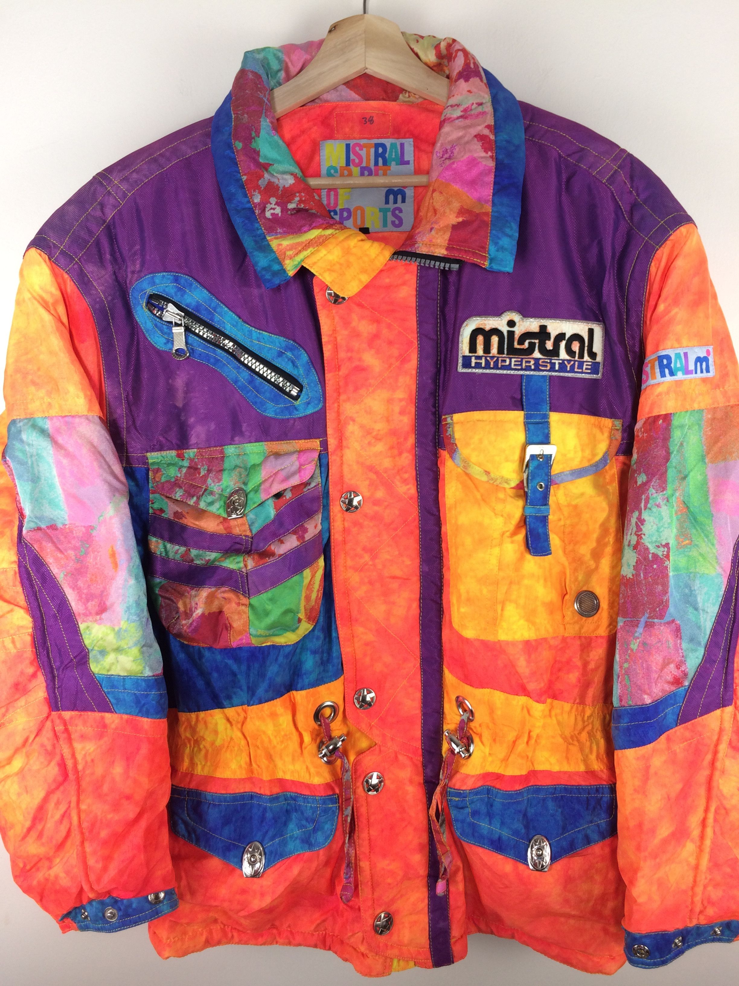 Vintage Vintage Mistral Skiwear Bombers Jacket Size US L / EU 52-54 / 3 - 4 Thumbnail