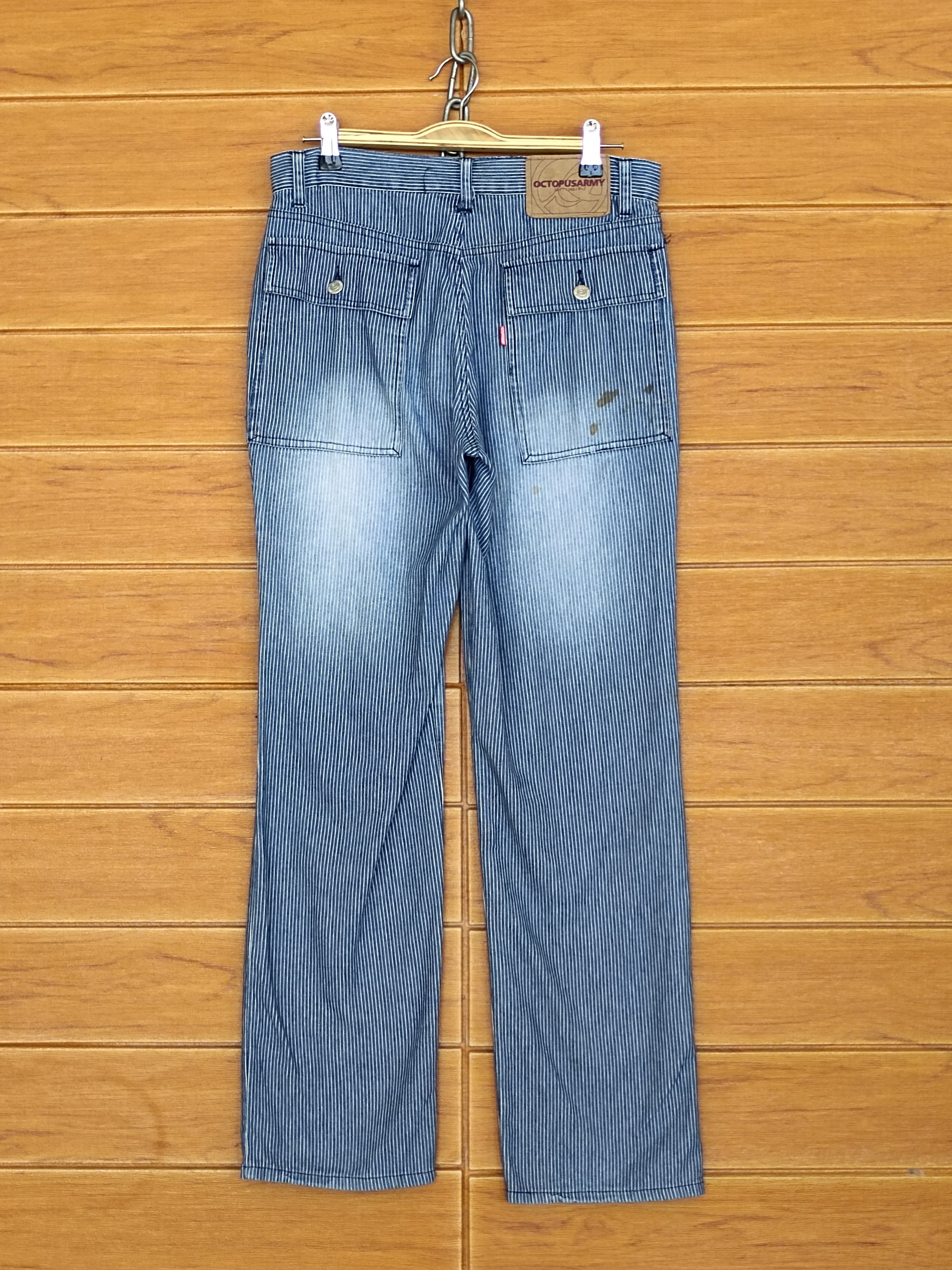 Japanese Brand Octopus Army Hickory Denim Bush Pants Size US 29 - 12 Thumbnail