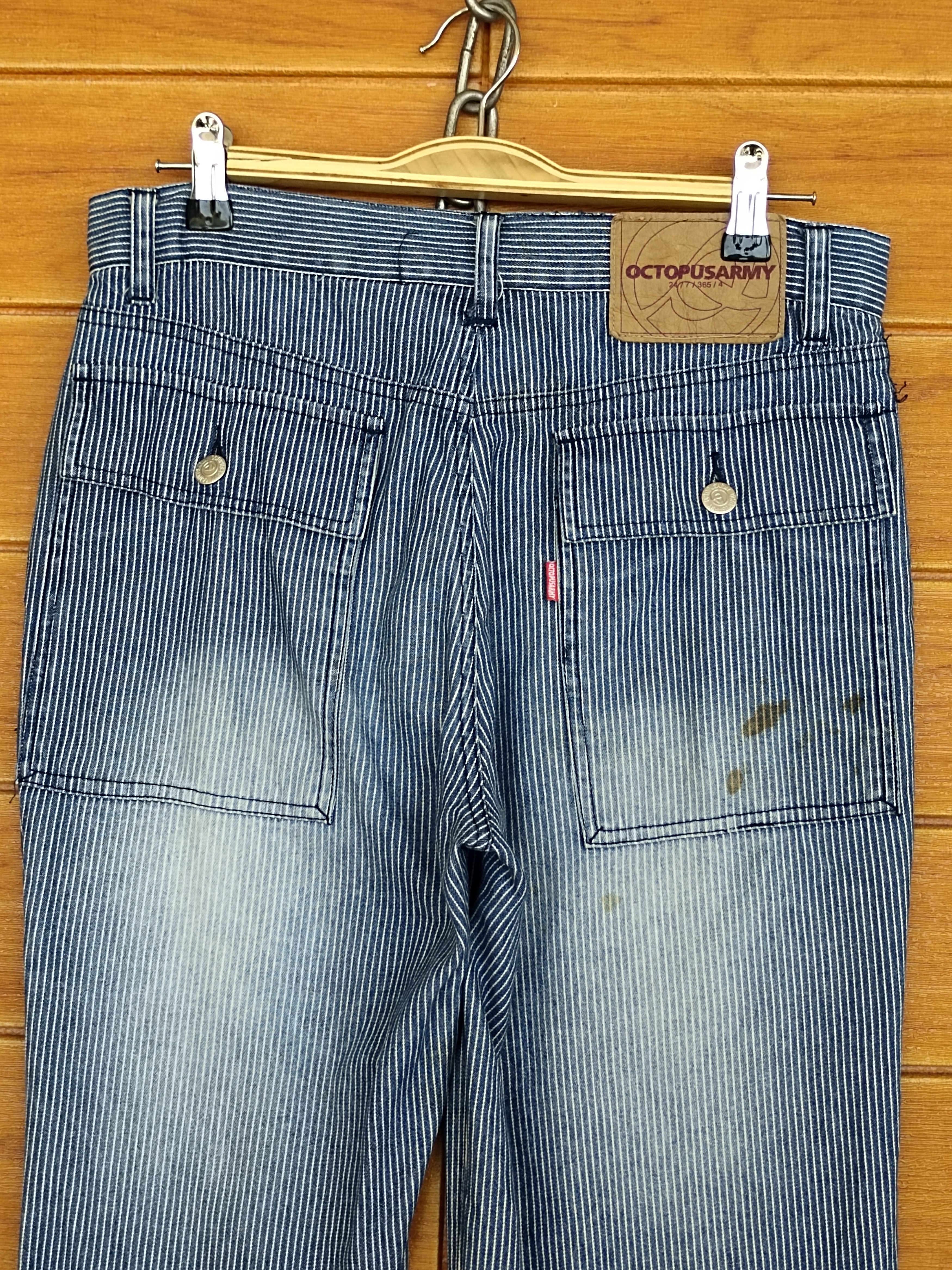 Japanese Brand Octopus Army Hickory Denim Bush Pants Size US 29 - 13 Thumbnail