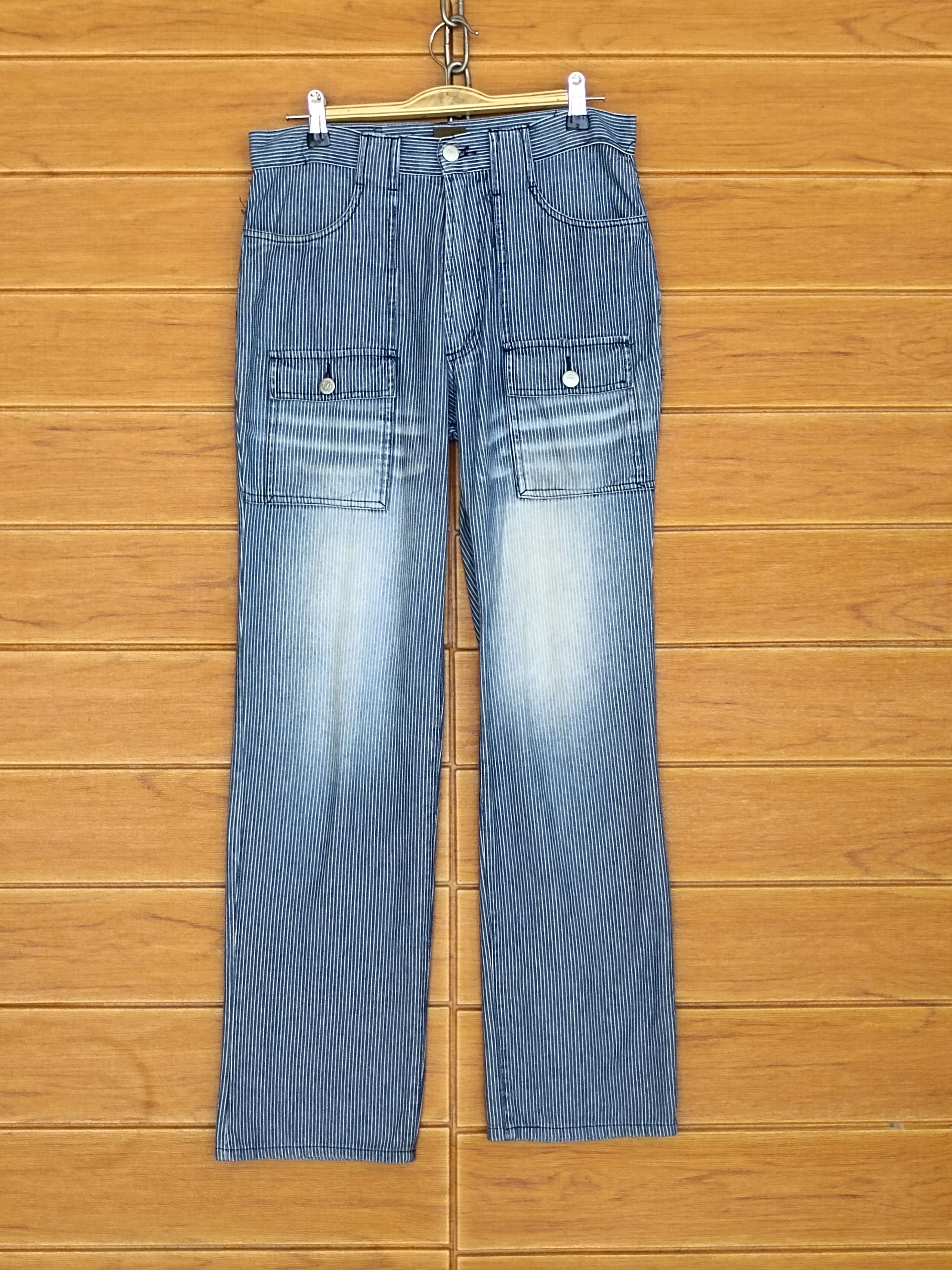 Japanese Brand Octopus Army Hickory Denim Bush Pants Size US 29 - 2 Thumbnail
