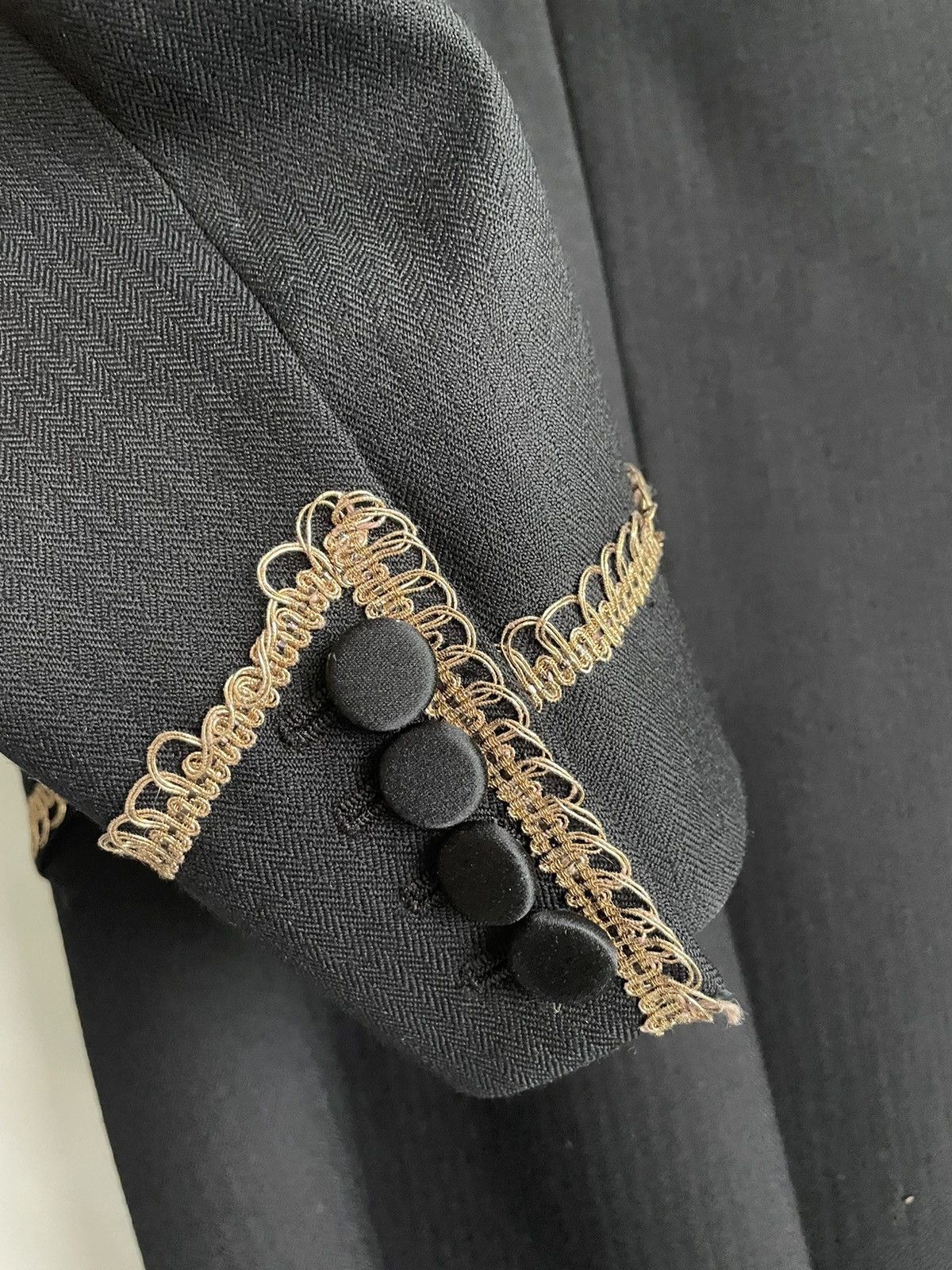 Hedi Slimane × Saint Laurent Paris × Yves Saint Laurent LimitedEdition NEW $4,400 Value Embroidery Royal Gold Blazer Size 50R - 17 Thumbnail