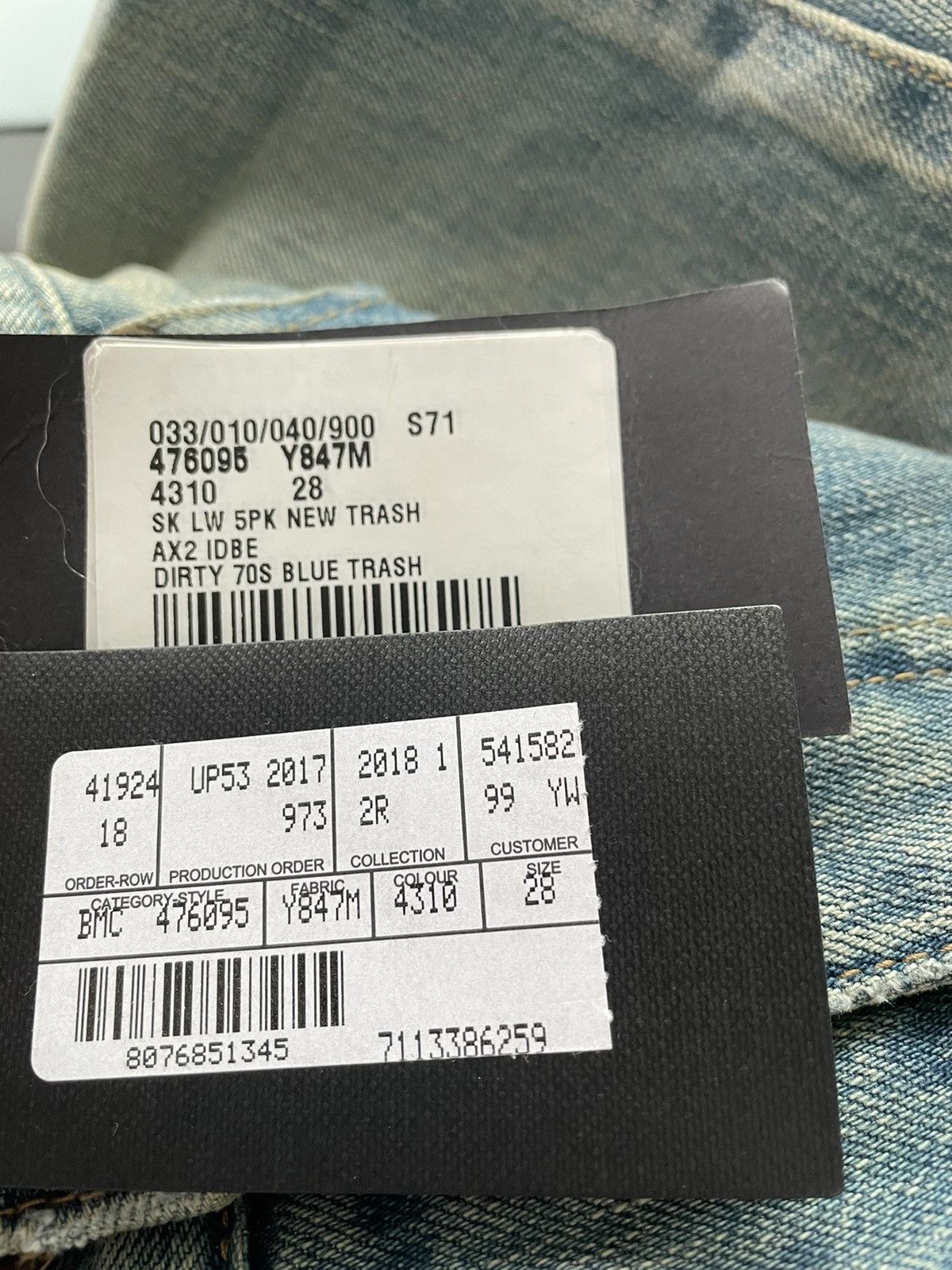 Saint Laurent Paris NEW Extremely Rare Sold Out Brand NEW Hedi Trash Crash Denim Size US 28 / EU 44 - 10 Thumbnail