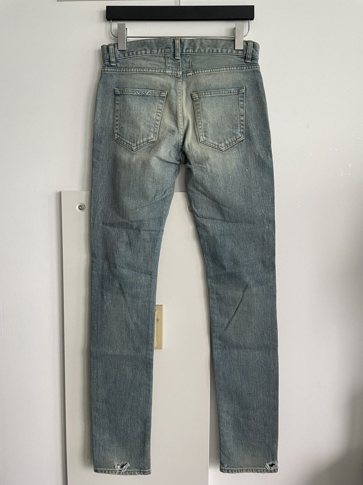 Saint Laurent Paris NEW Extremely Rare Sold Out Brand NEW Hedi Trash Crash Denim Size US 28 / EU 44 - 18 Thumbnail