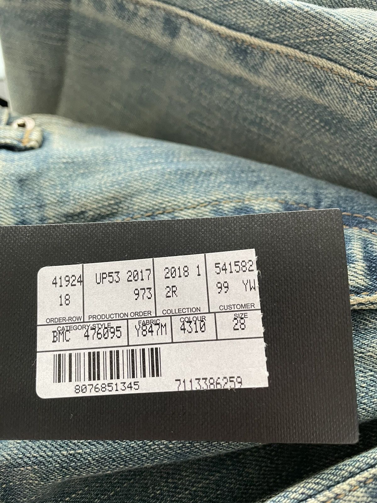 Saint Laurent Paris NEW Extremely Rare Sold Out Brand NEW Hedi Trash Crash Denim Size US 28 / EU 44 - 9 Thumbnail