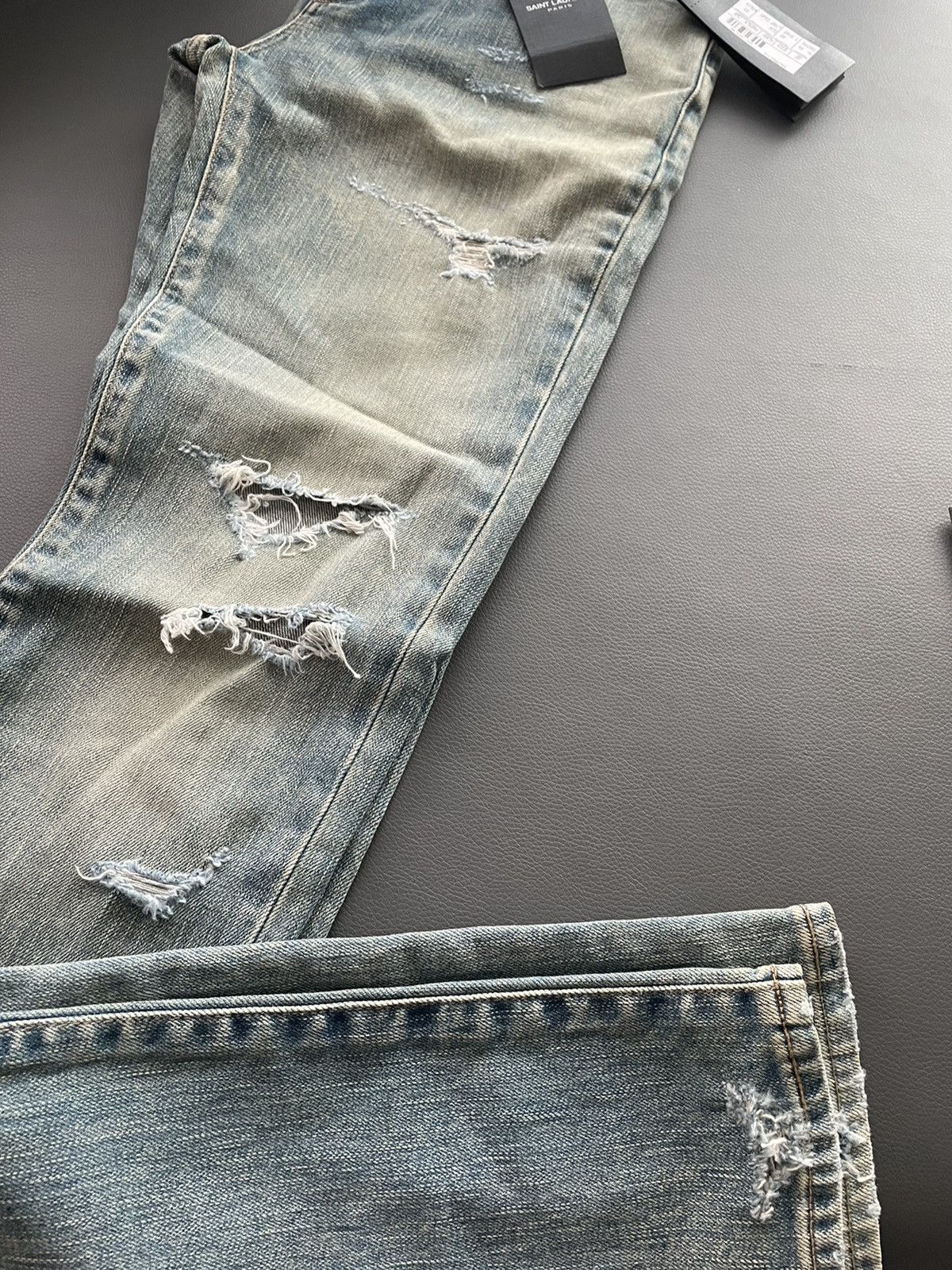 Saint Laurent Paris NEW Extremely Rare Sold Out Brand NEW Hedi Trash Crash Denim Size US 28 / EU 44 - 7 Thumbnail