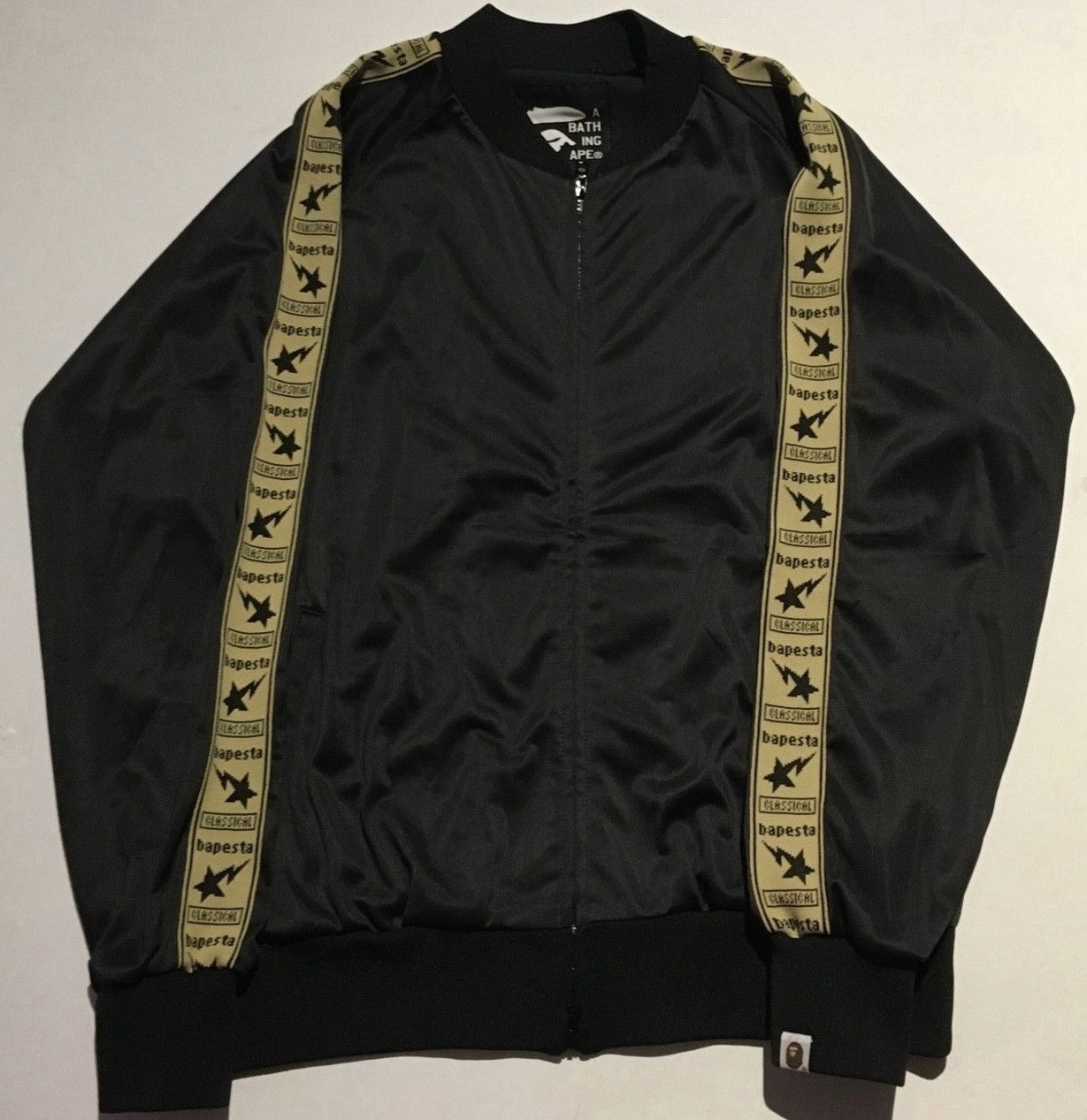 Bape bapesta logo bomber jacket