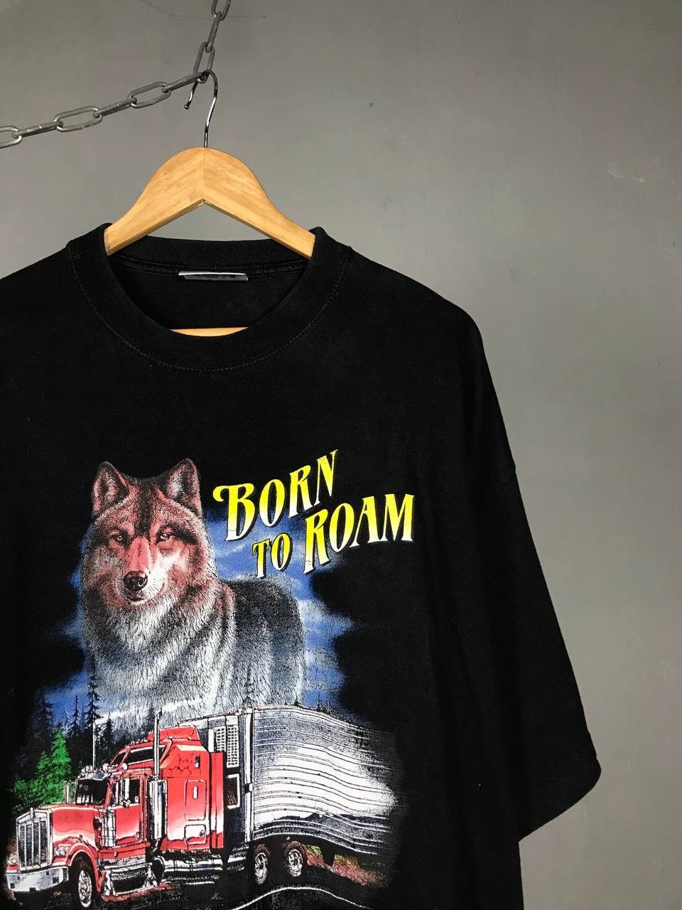 Vintage Born to Roam American vintage animal wolf racing tee Size US XXL / EU 58 / 5 - 2 Thumbnail