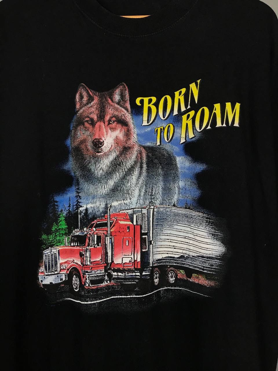 Vintage Born to Roam American vintage animal wolf racing tee Size US XXL / EU 58 / 5 - 3 Thumbnail